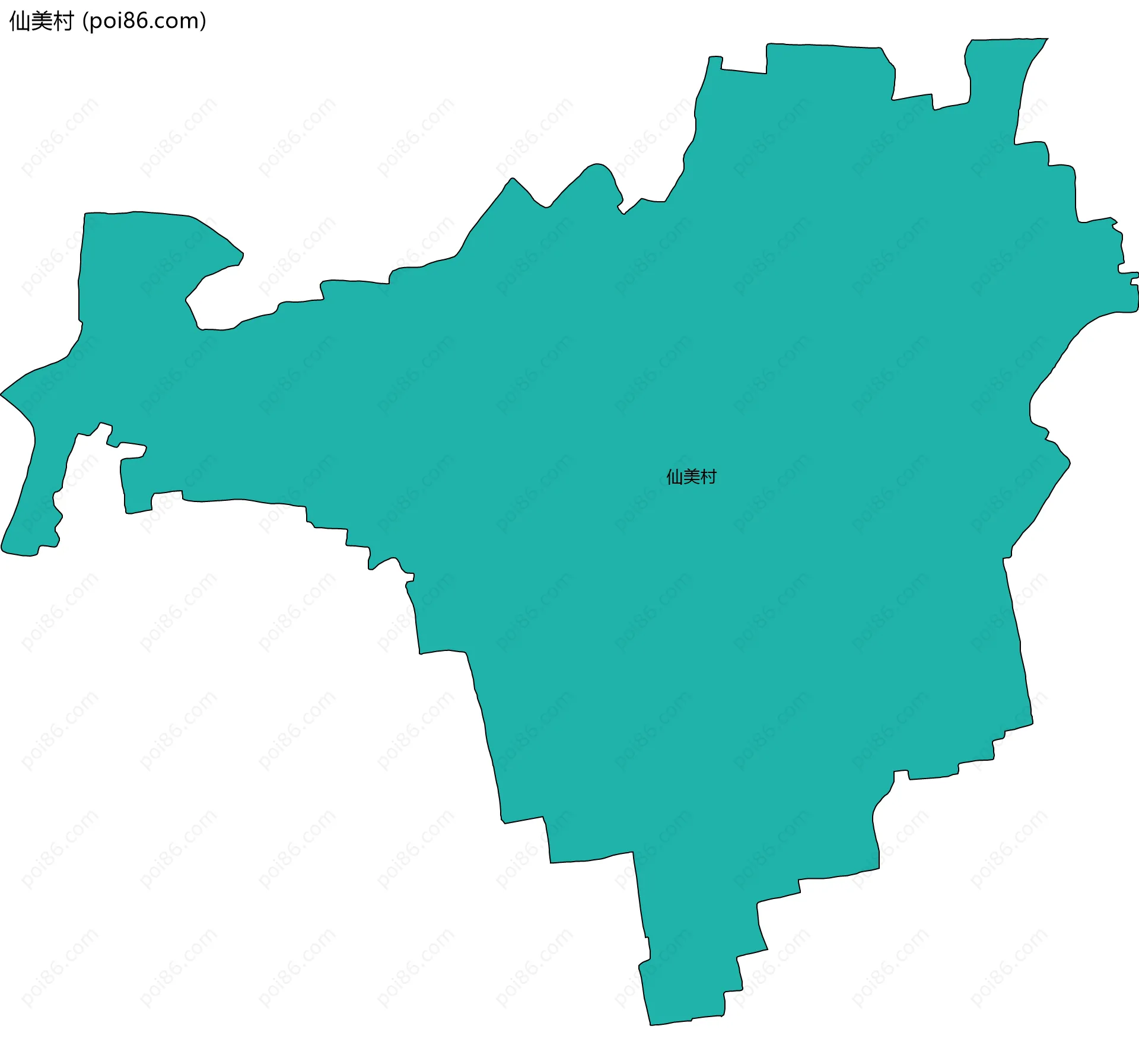 仙美村边界地图