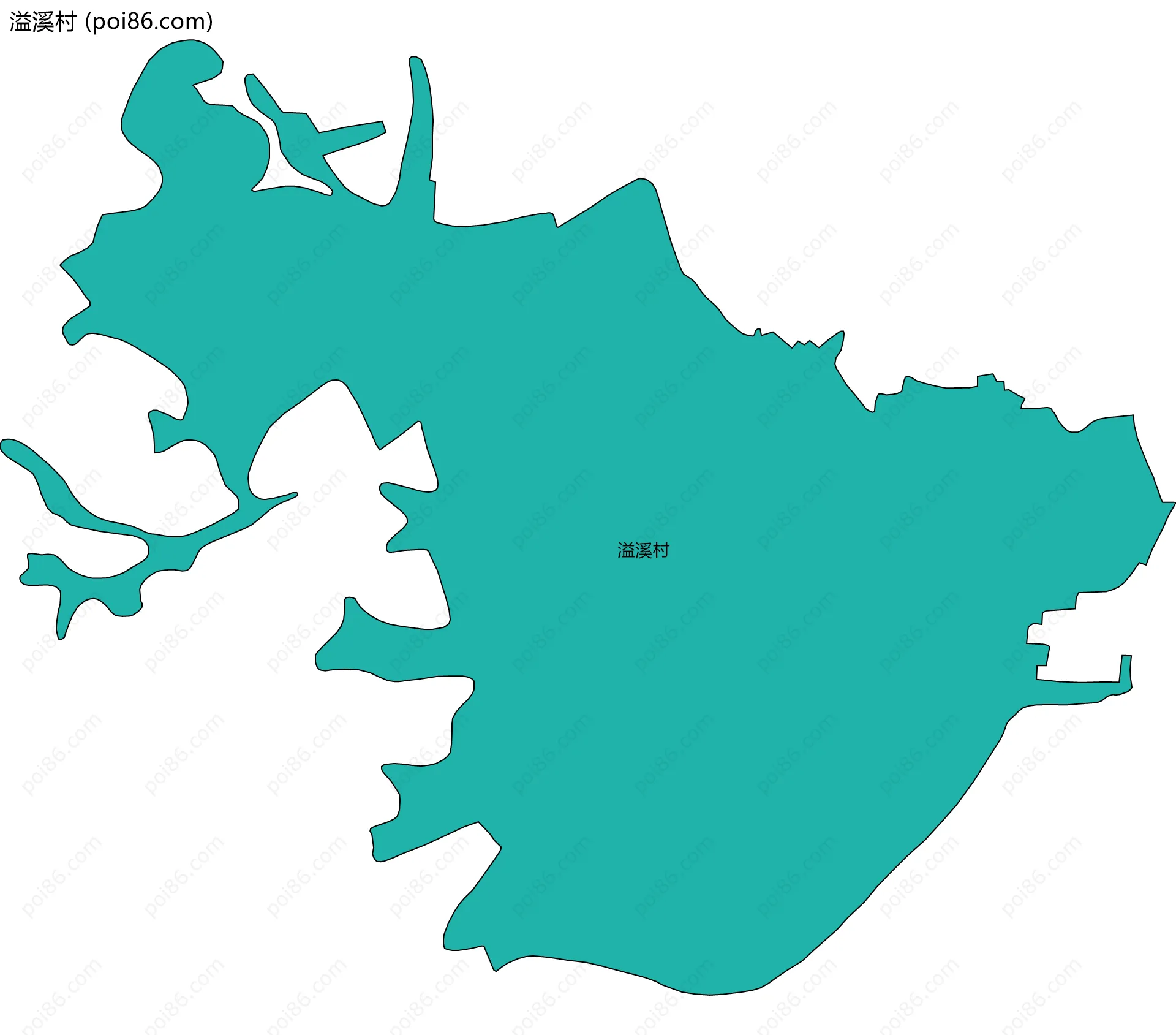 溢溪村边界地图