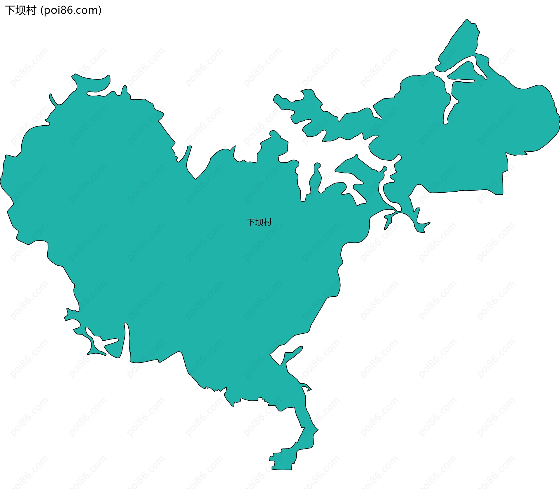 下坝村边界地图