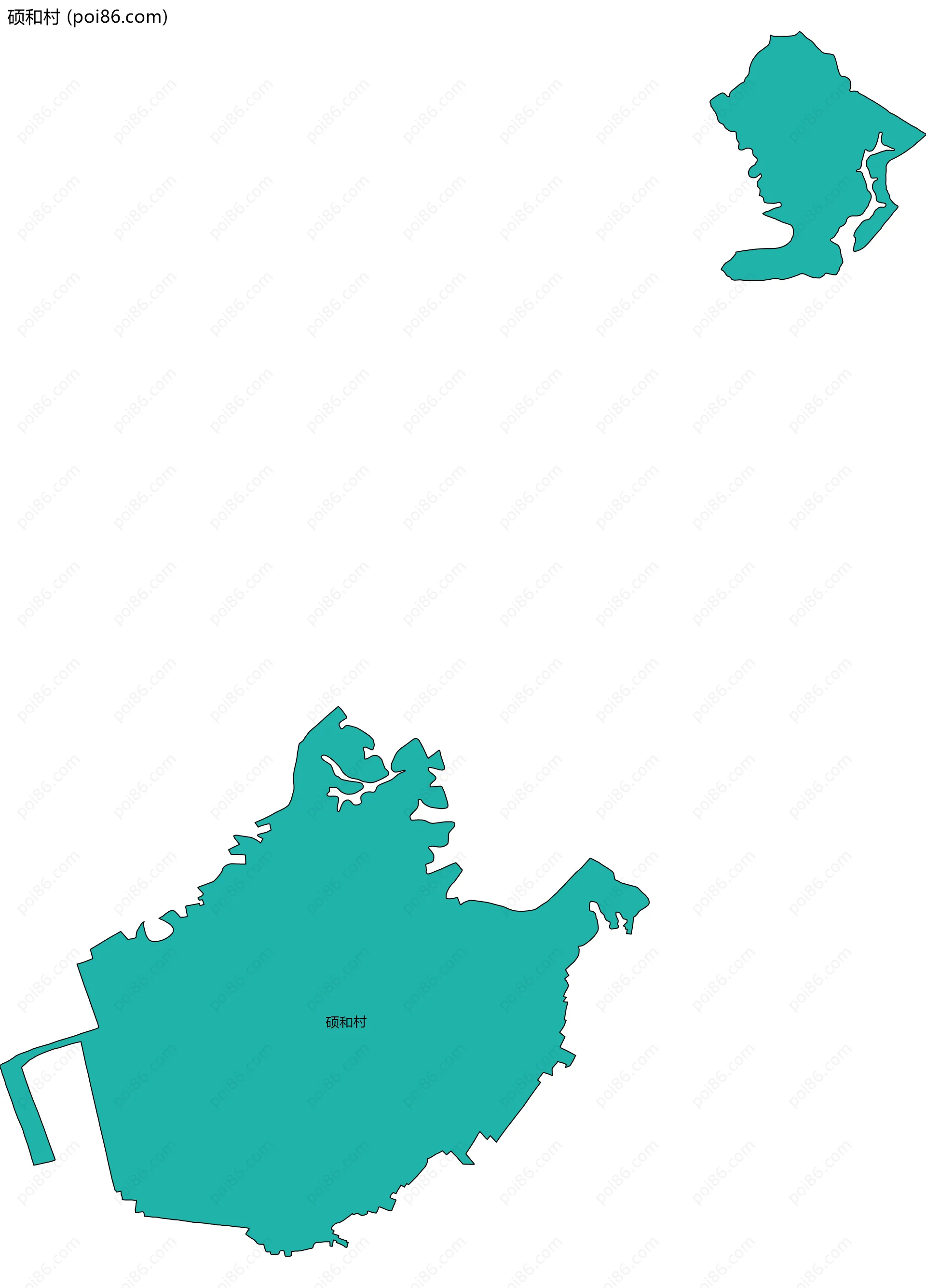 硕和村边界地图