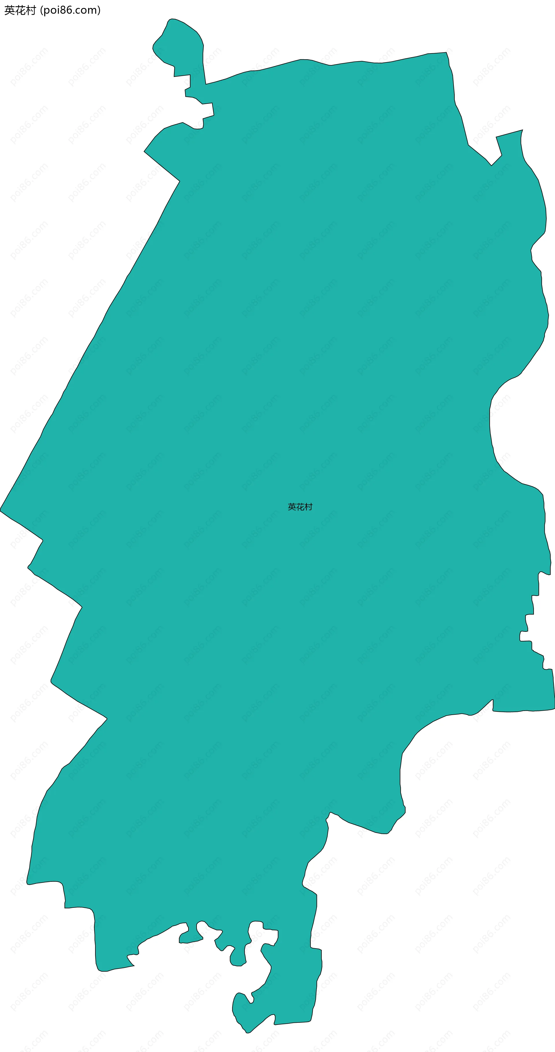 英花村边界地图