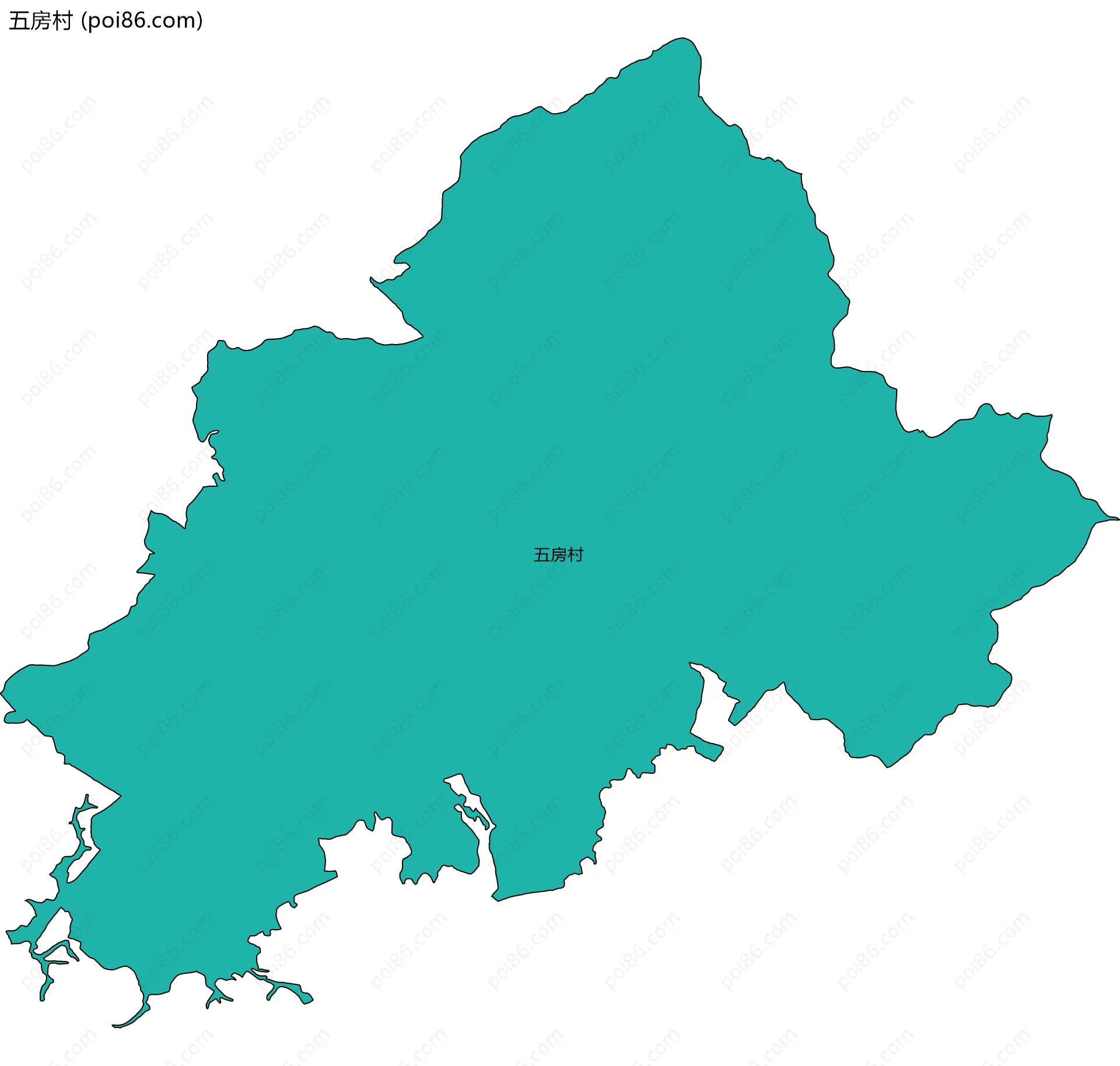 五房村边界地图
