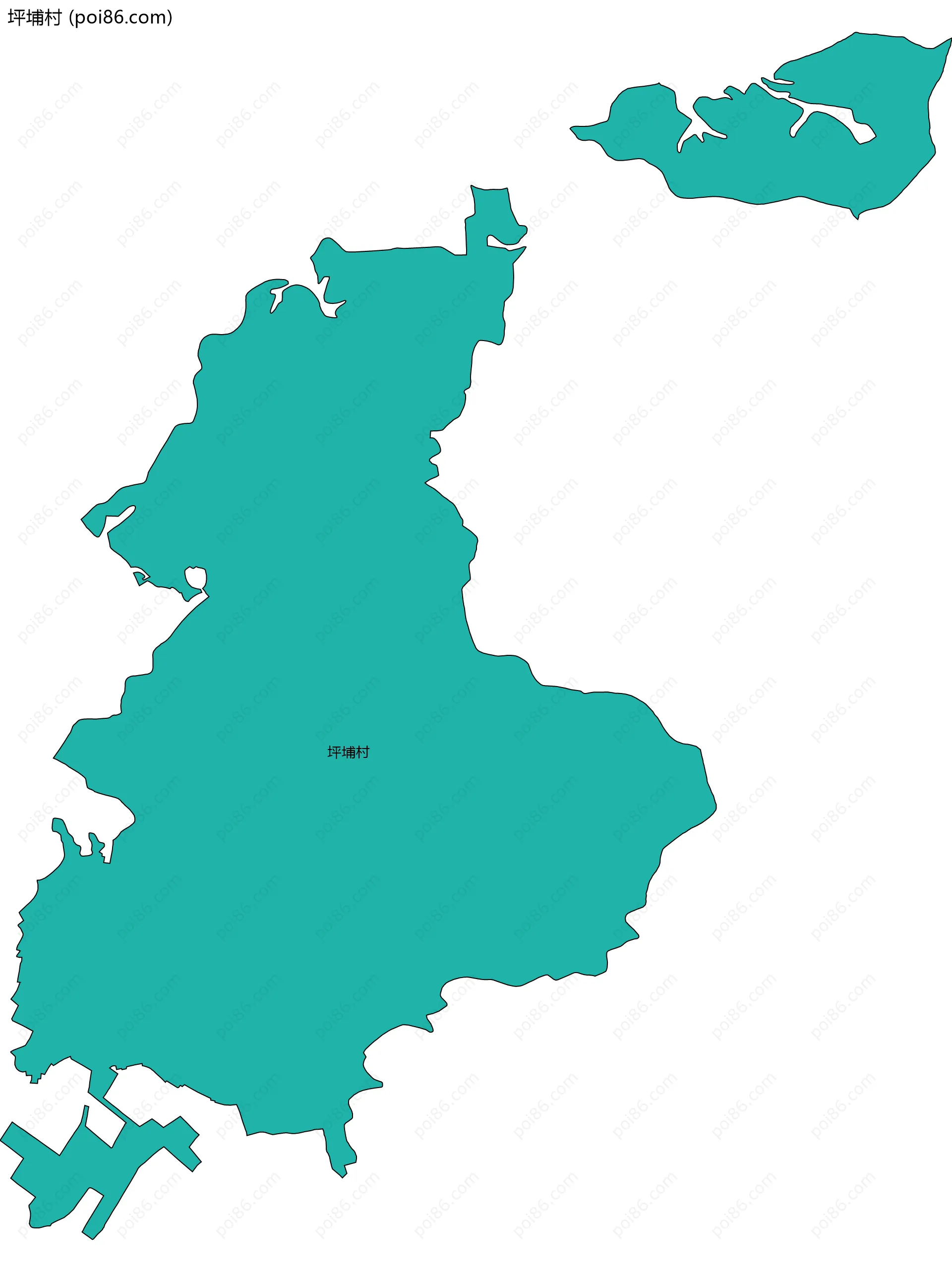 坪埔村边界地图