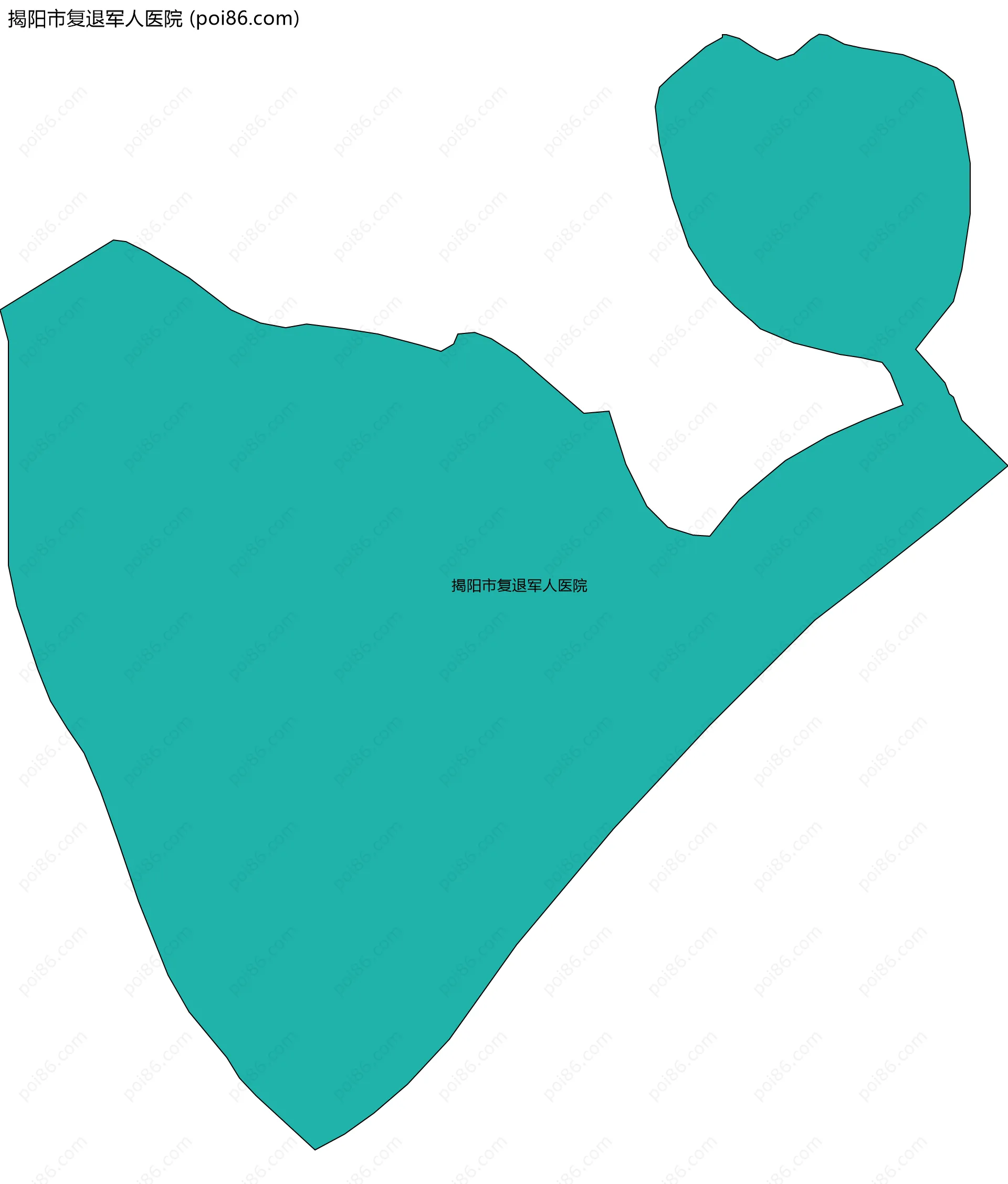 揭阳市复退军人医院边界地图
