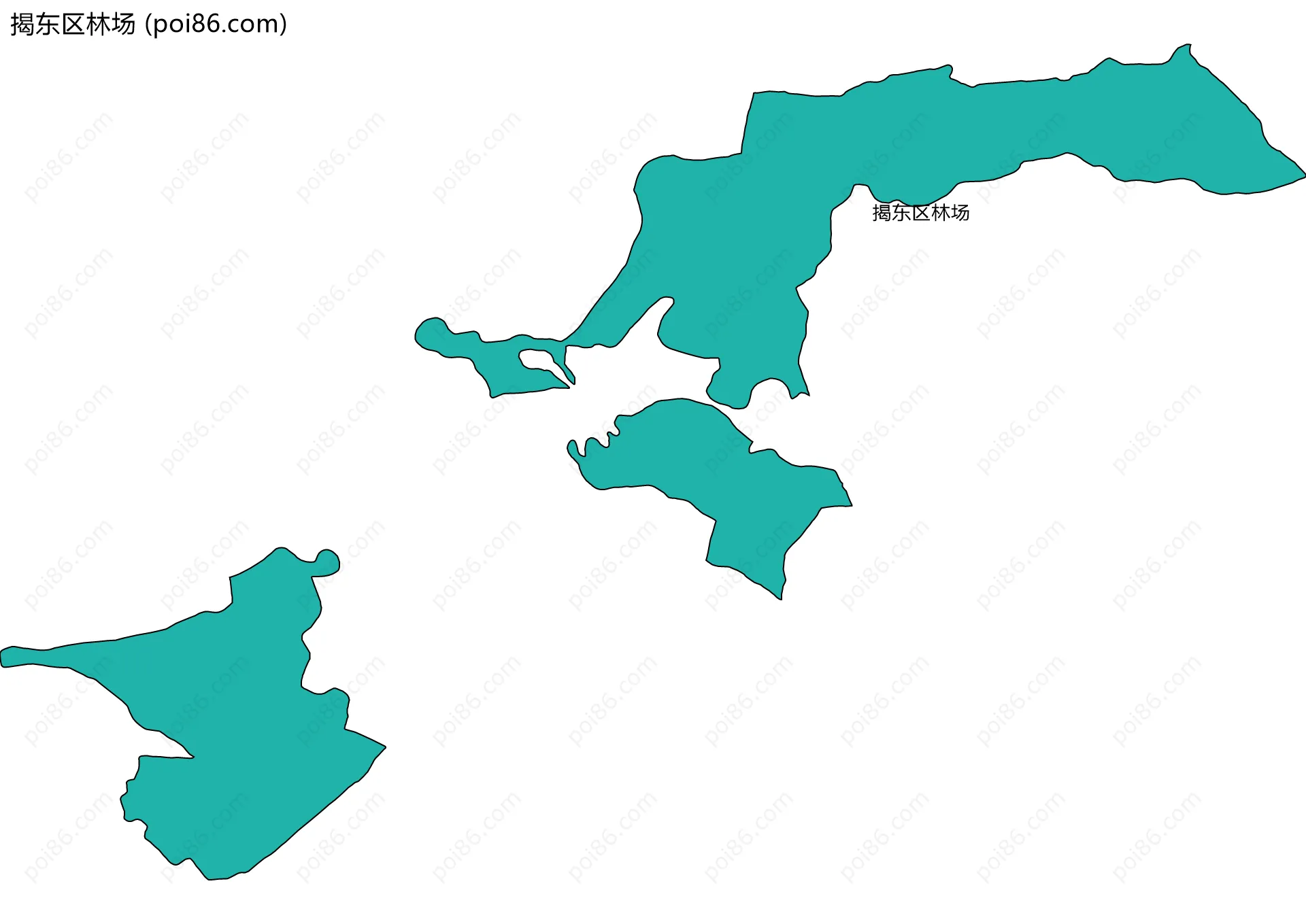 揭东区林场边界地图