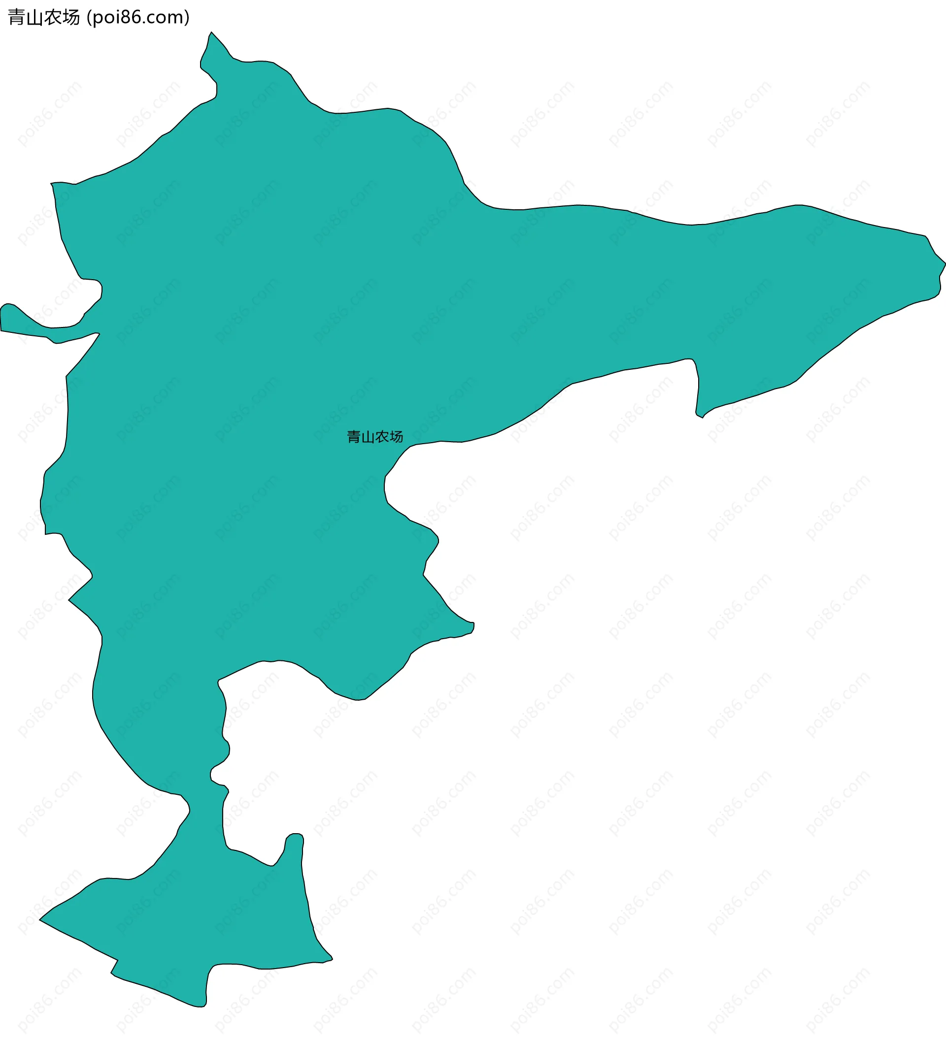 青山农场边界地图