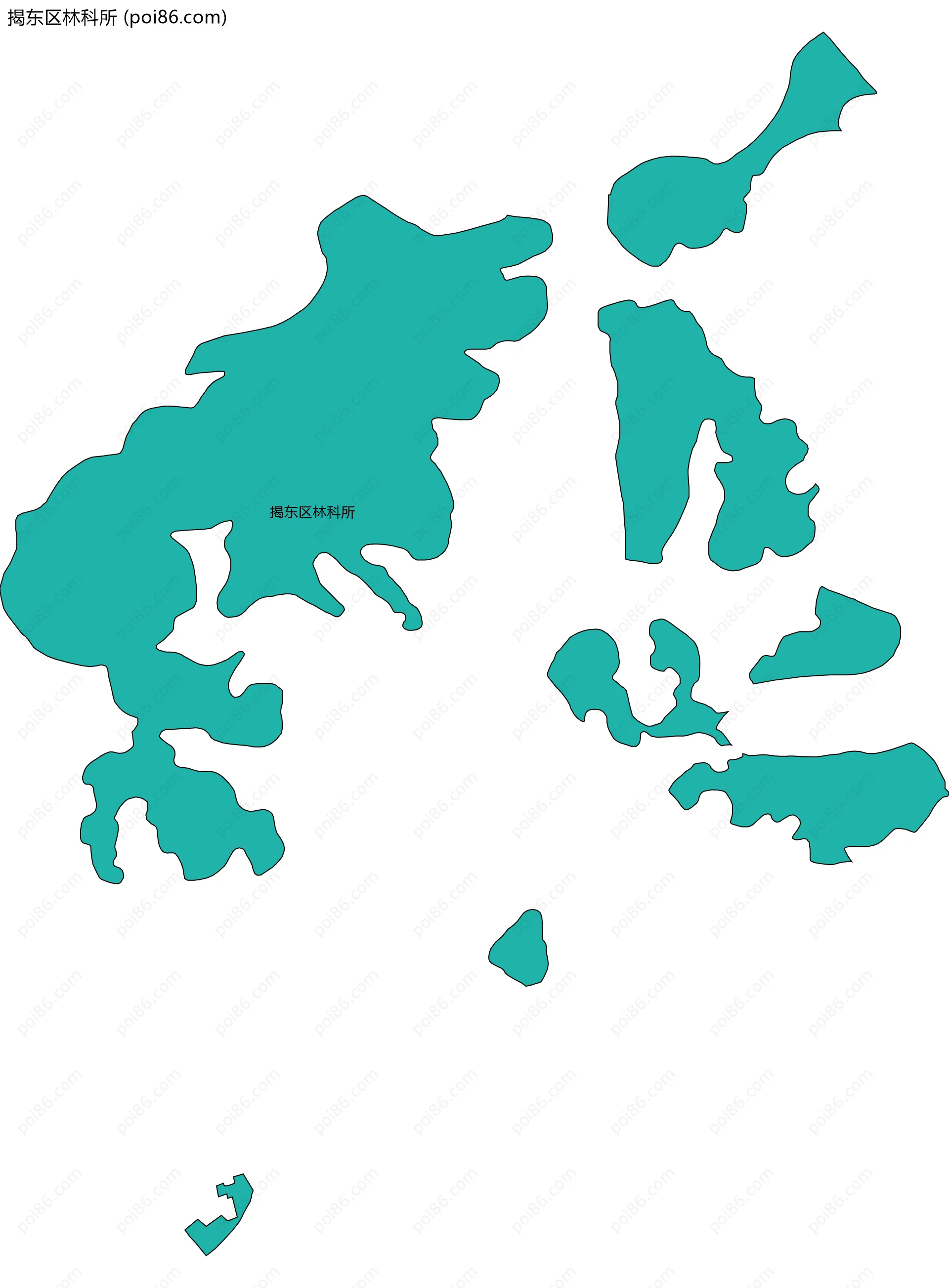 揭东区林科所边界地图