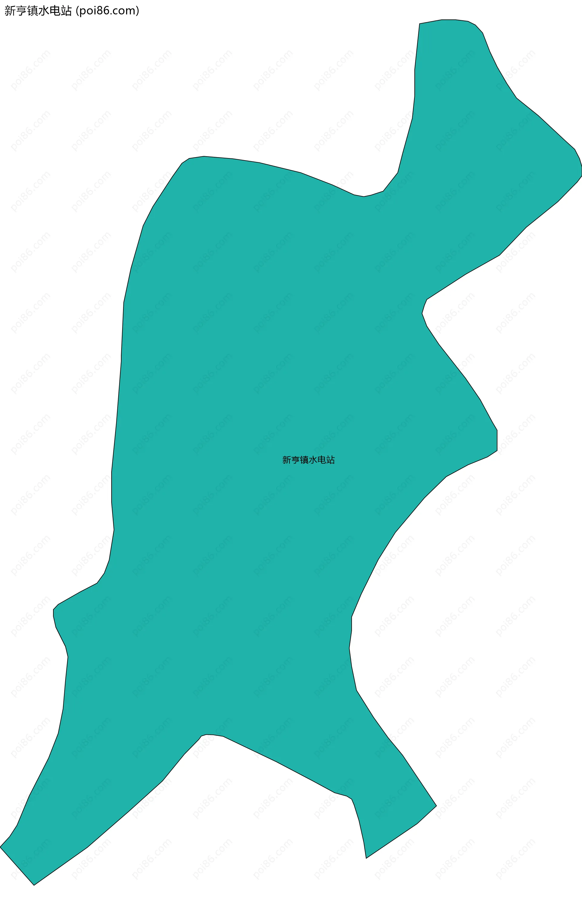 新亨镇水电站边界地图