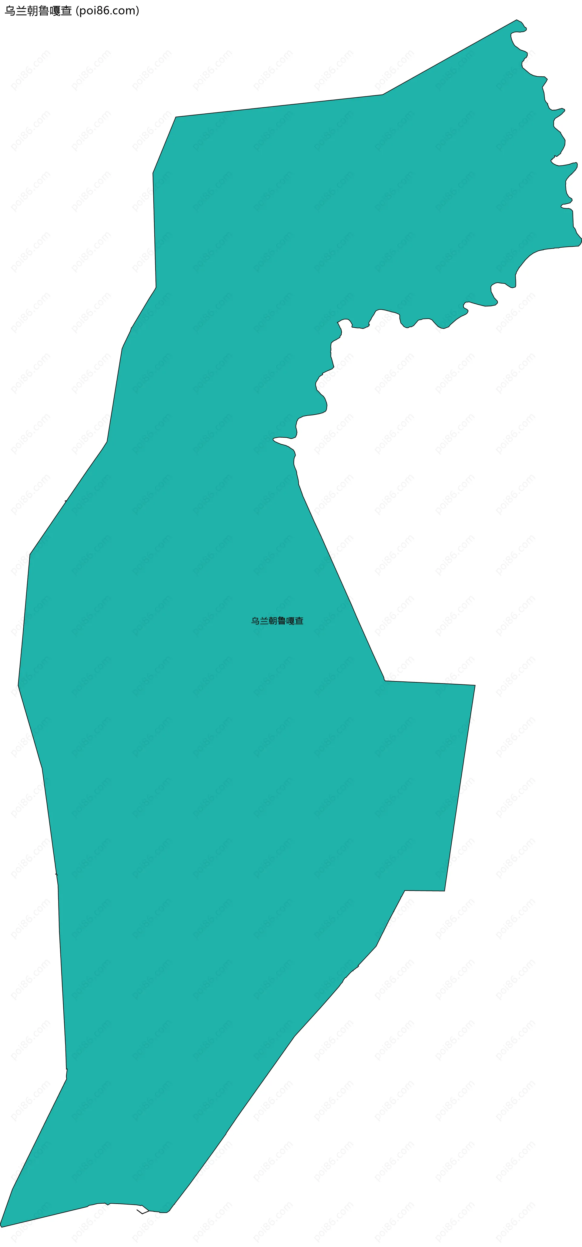 乌兰朝鲁嘎查边界地图