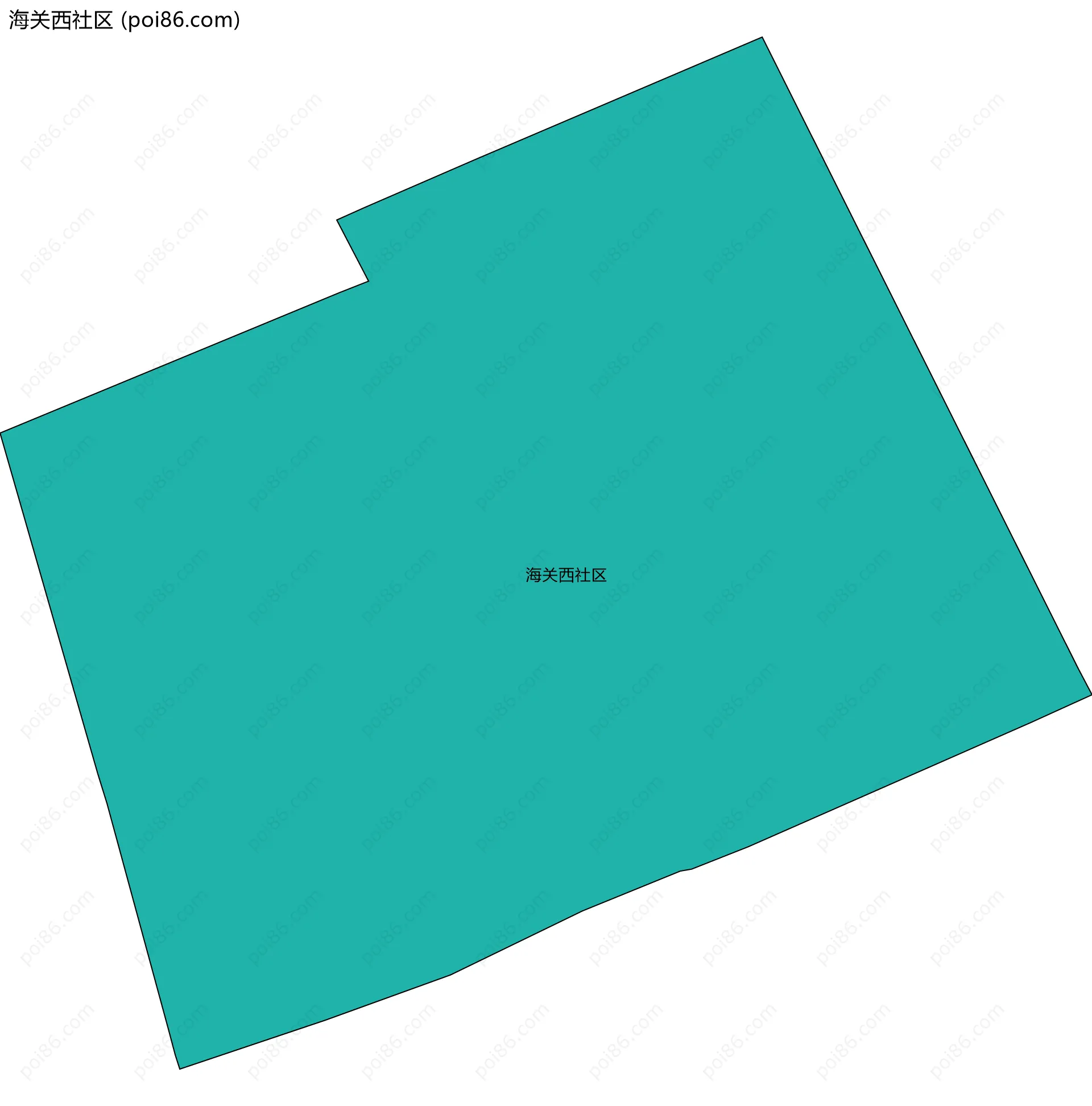 海关西社区边界地图