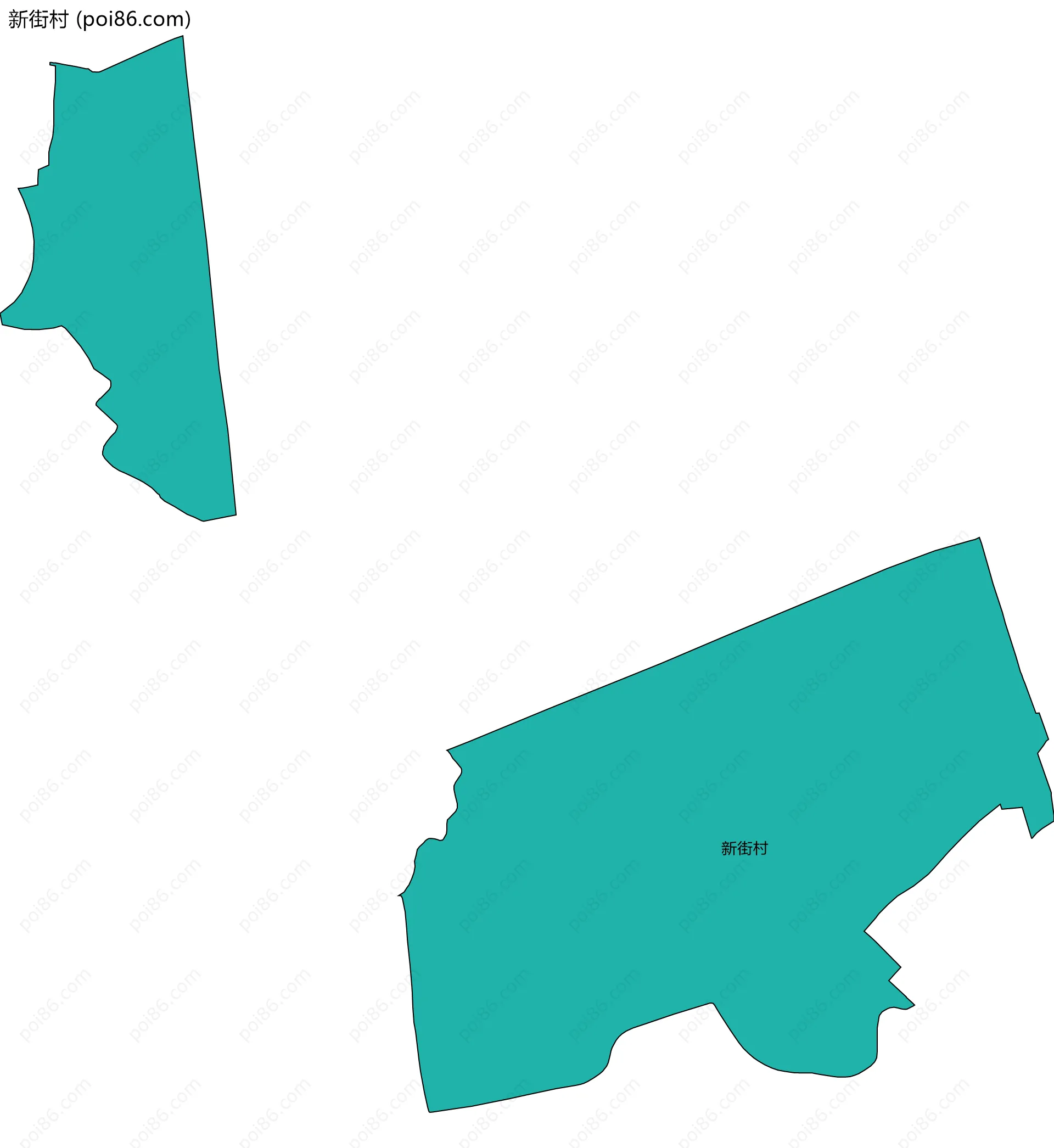 新街村边界地图