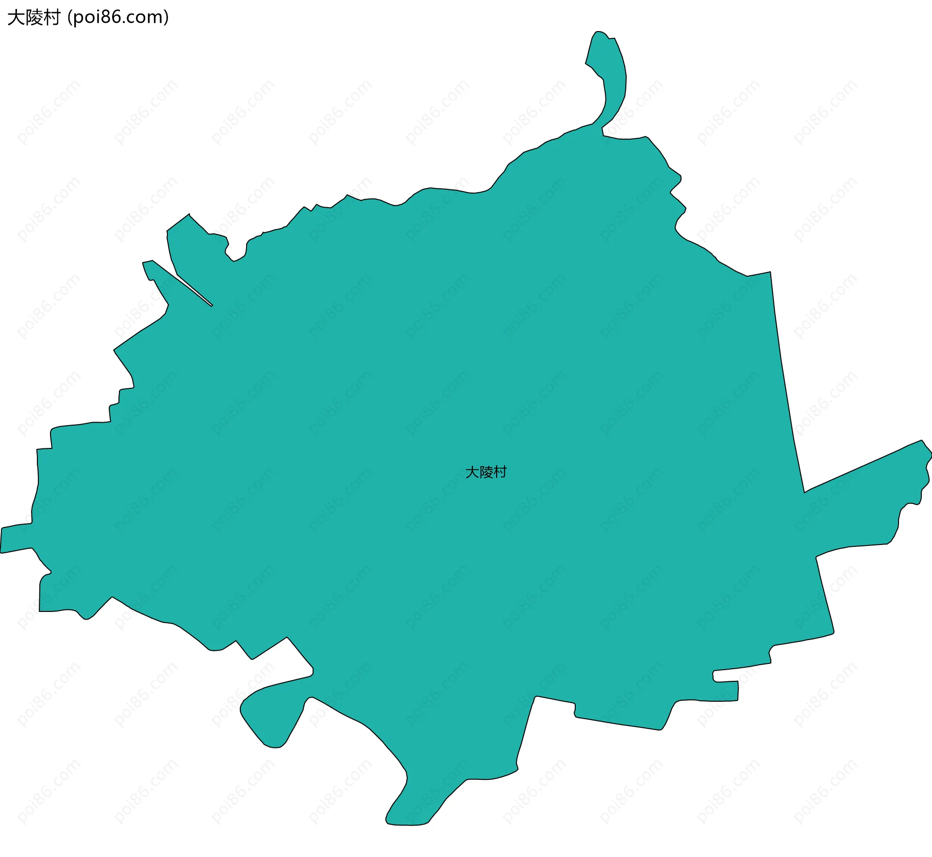 大陵村边界地图