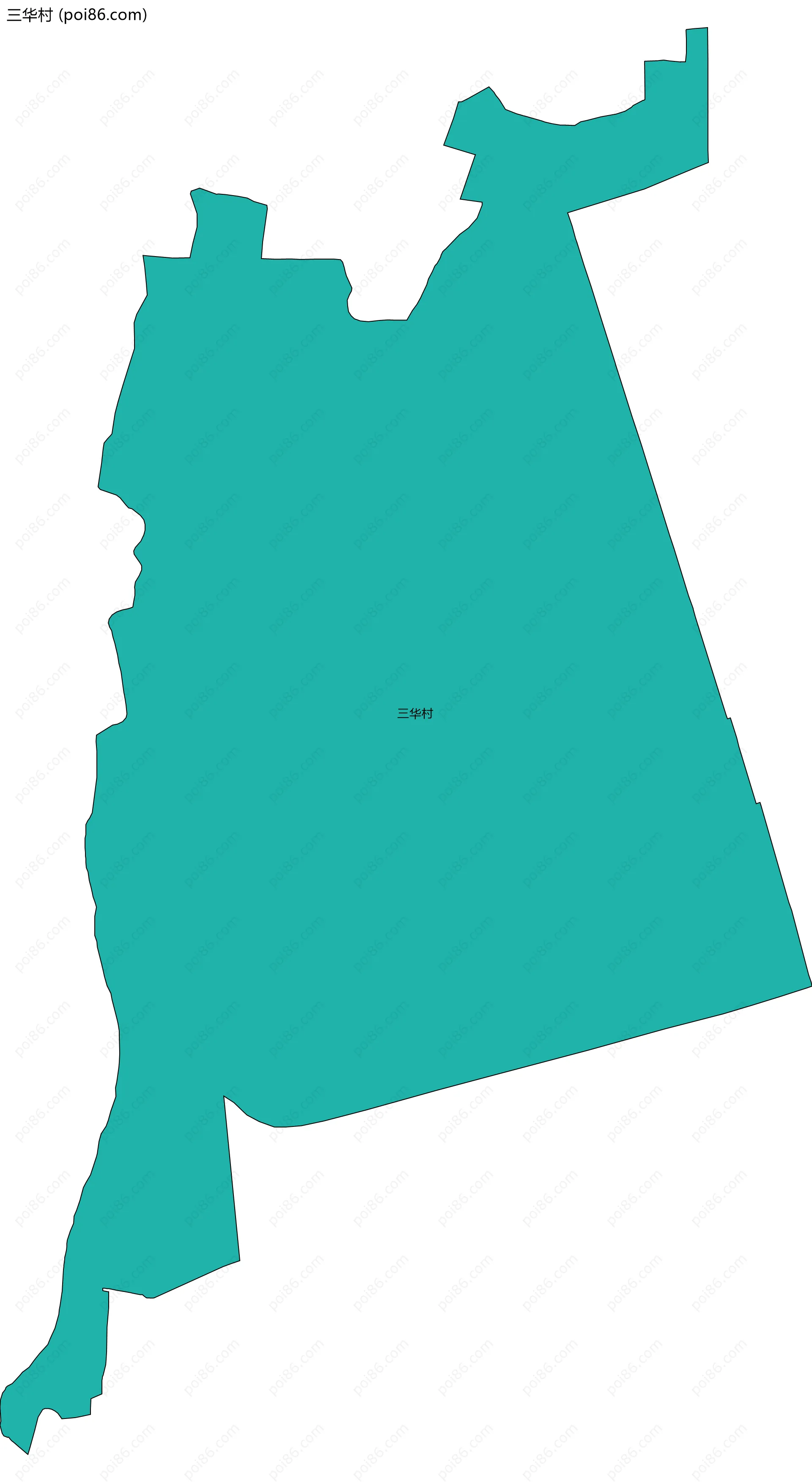 三华村边界地图