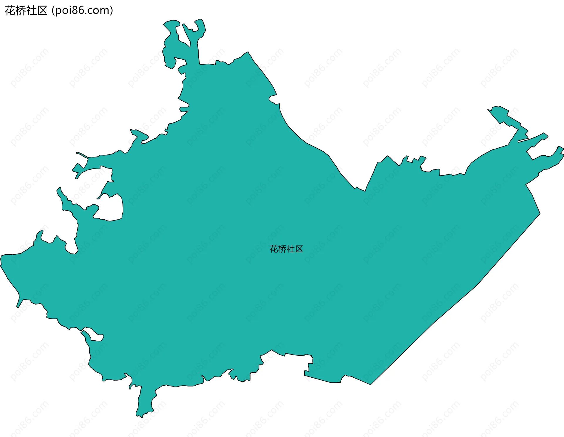 花桥社区边界地图