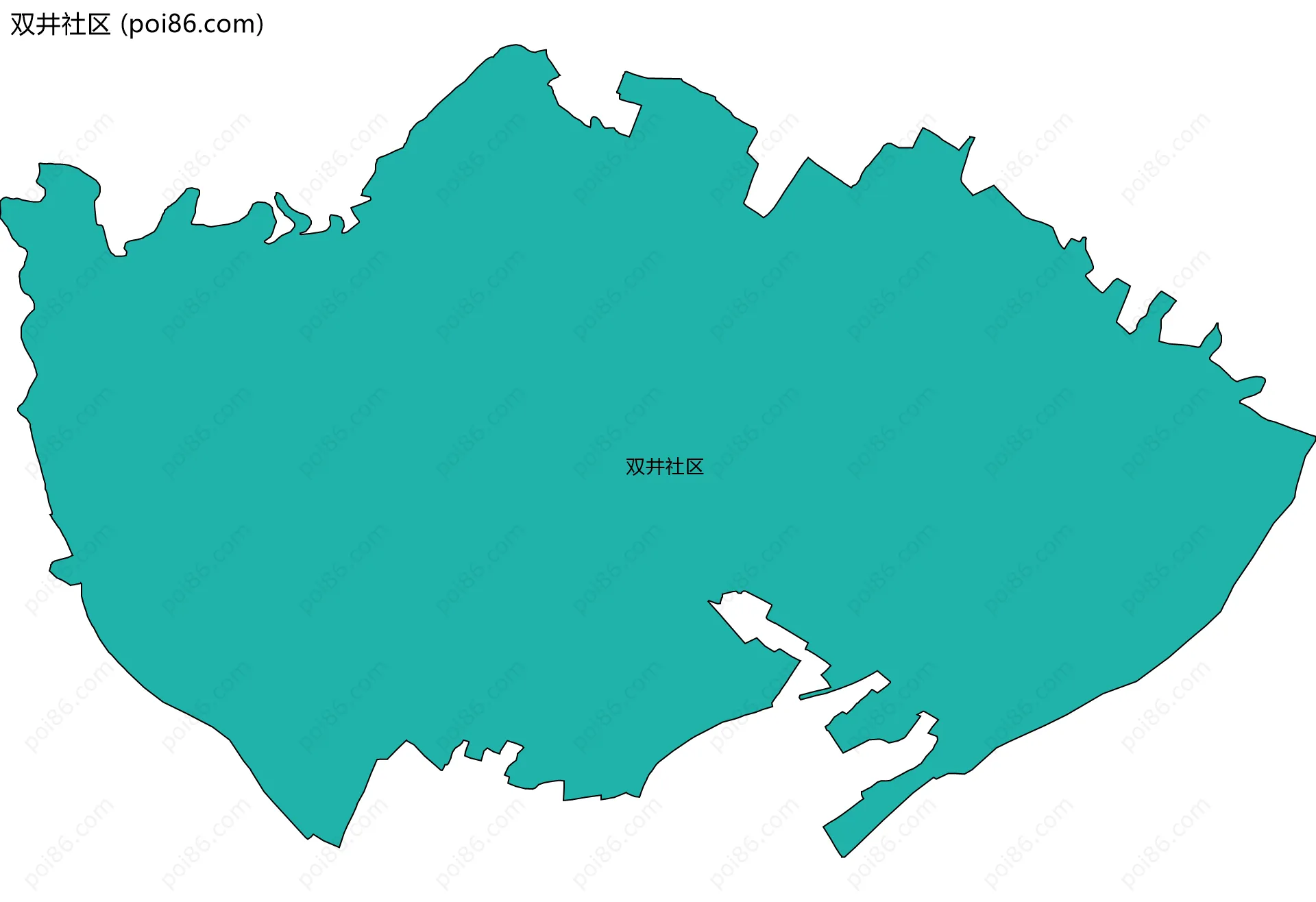 双井社区边界地图
