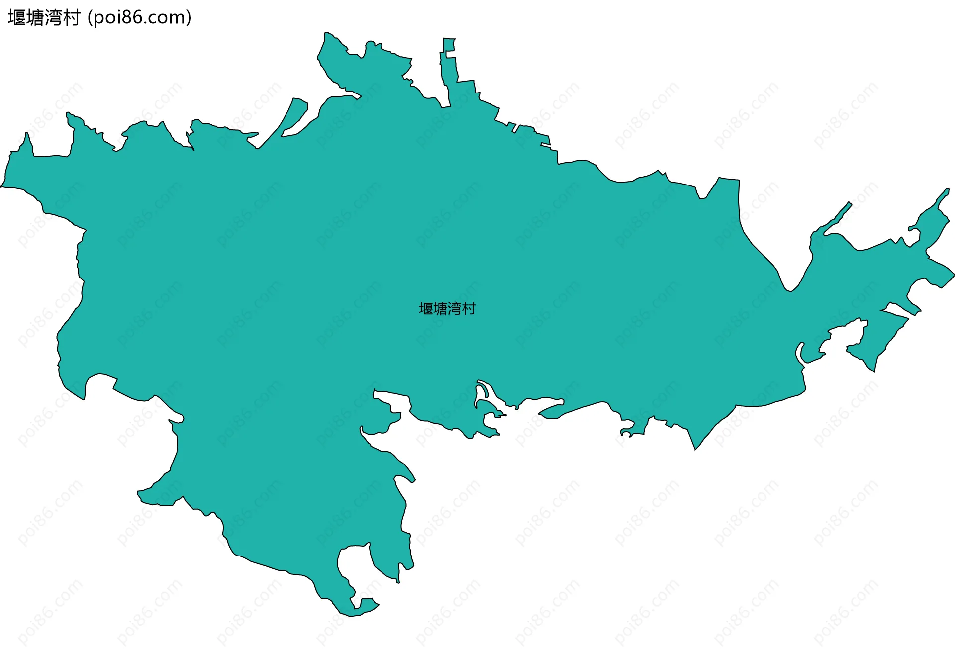 堰塘湾村边界地图