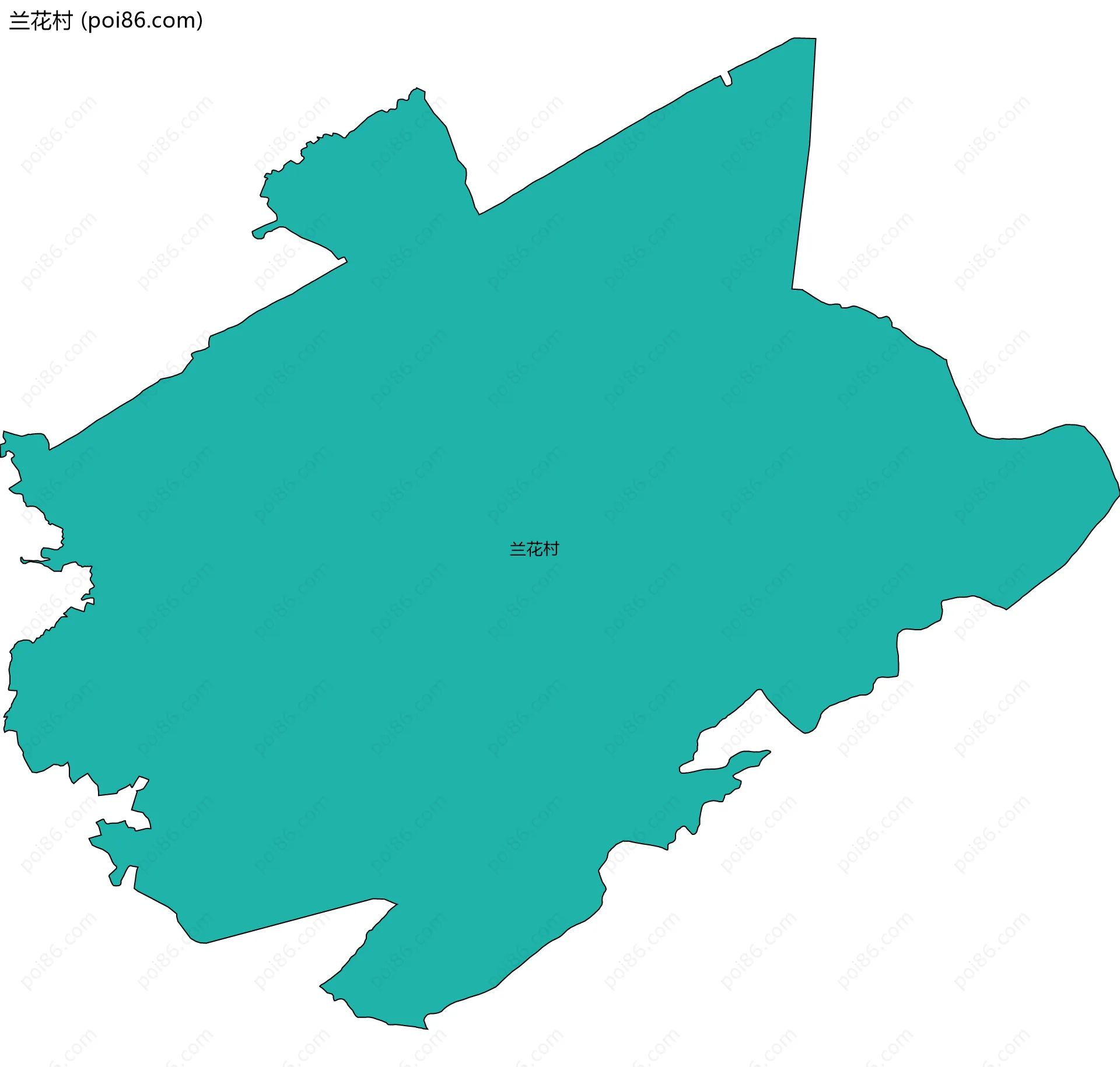 兰花村边界地图