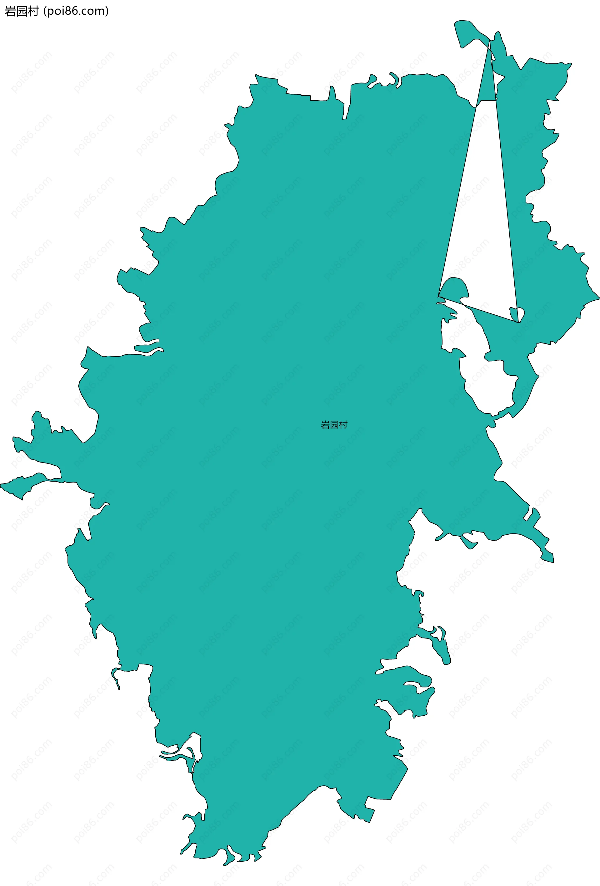 岩园村边界地图