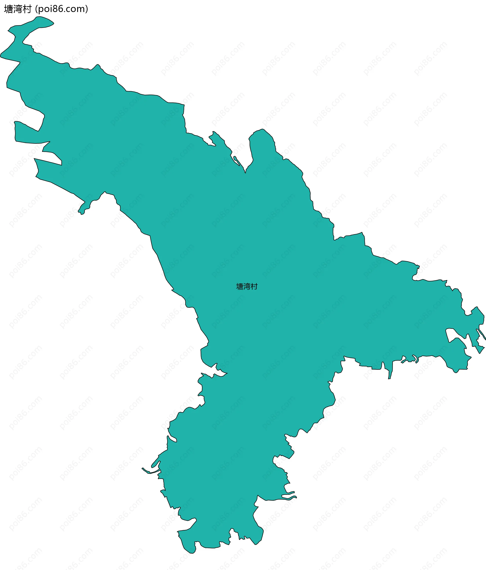 塘湾村边界地图