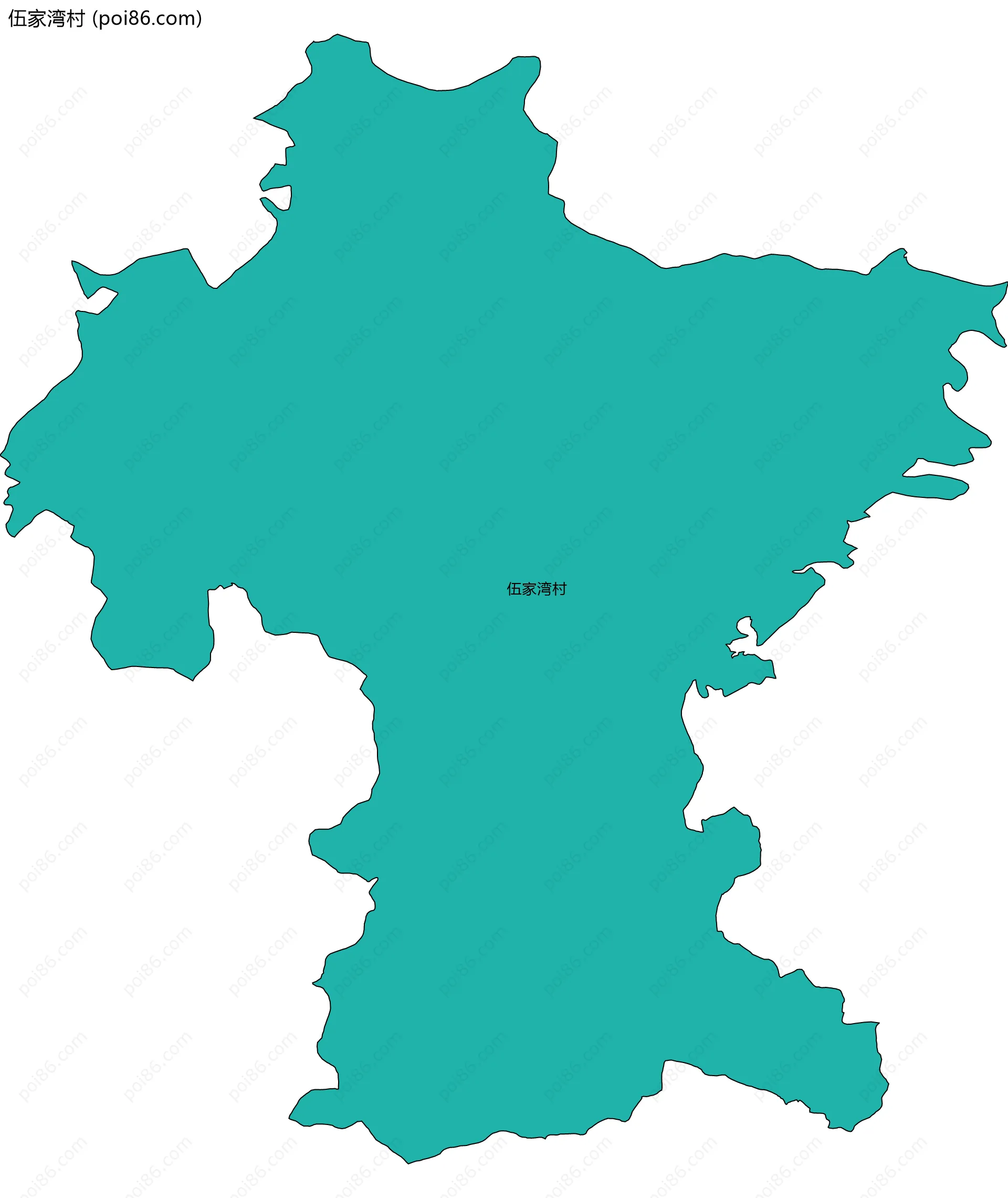 伍家湾村边界地图