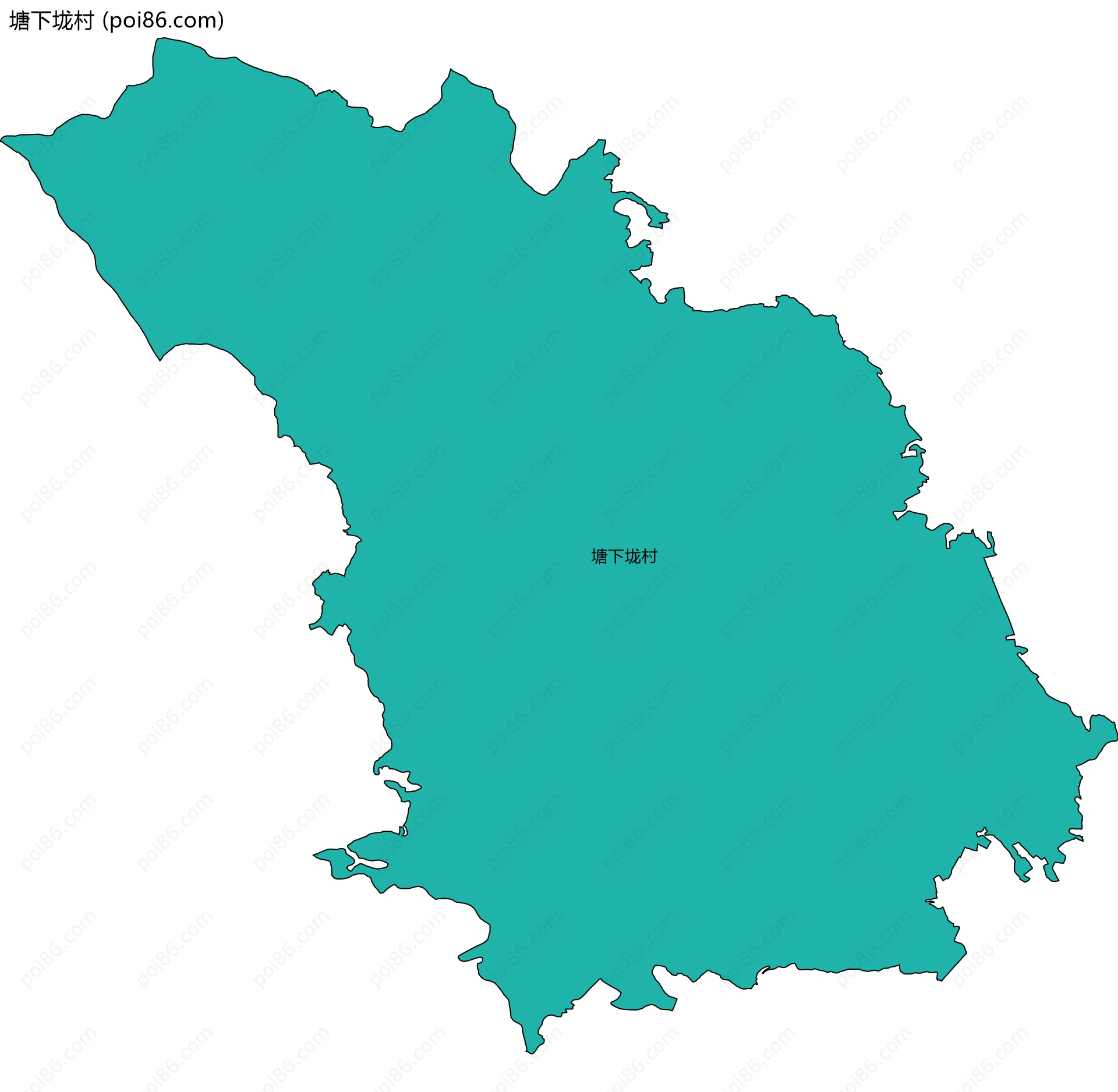 塘下垅村边界地图