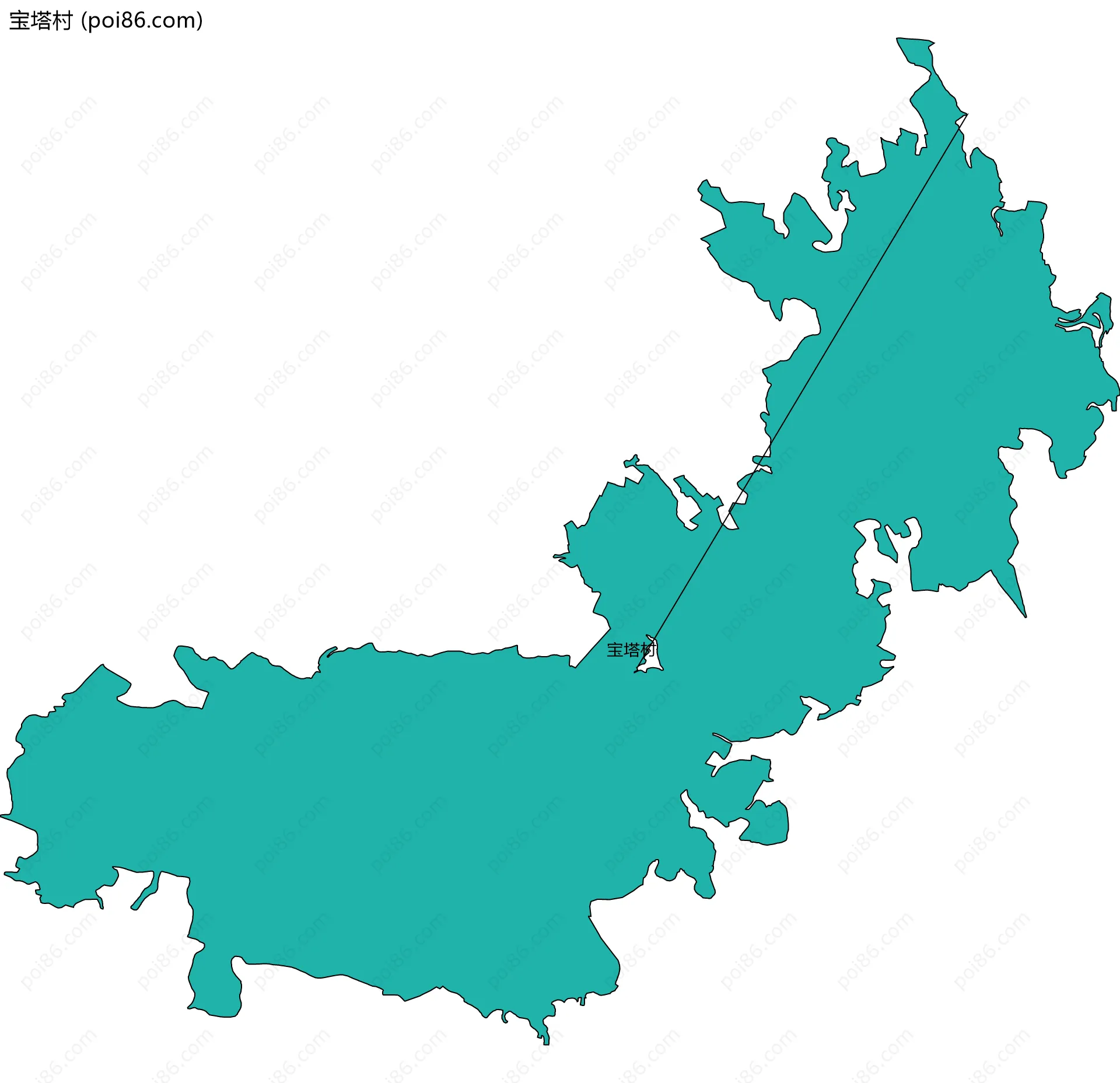 宝塔村边界地图