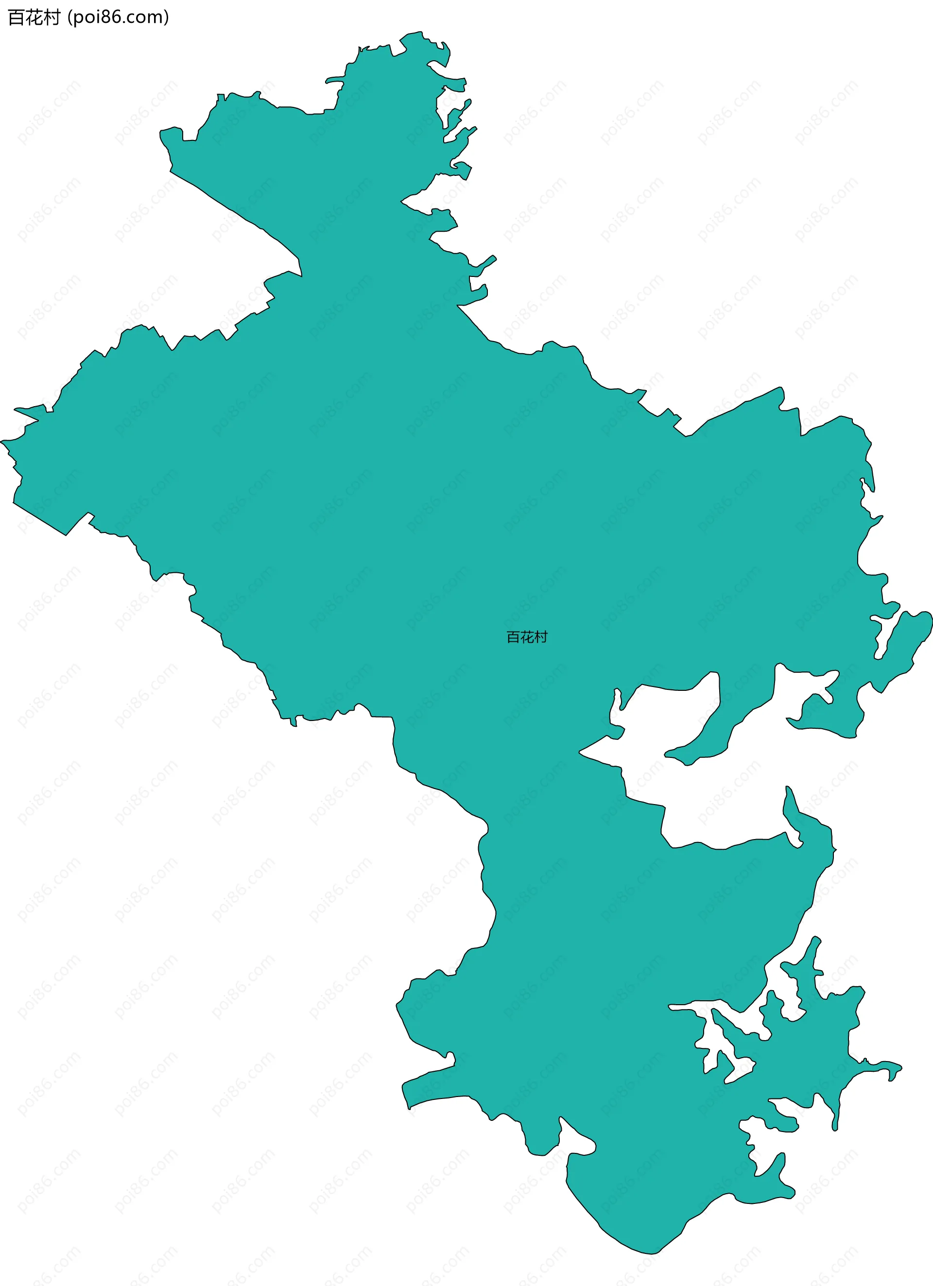 百花村边界地图