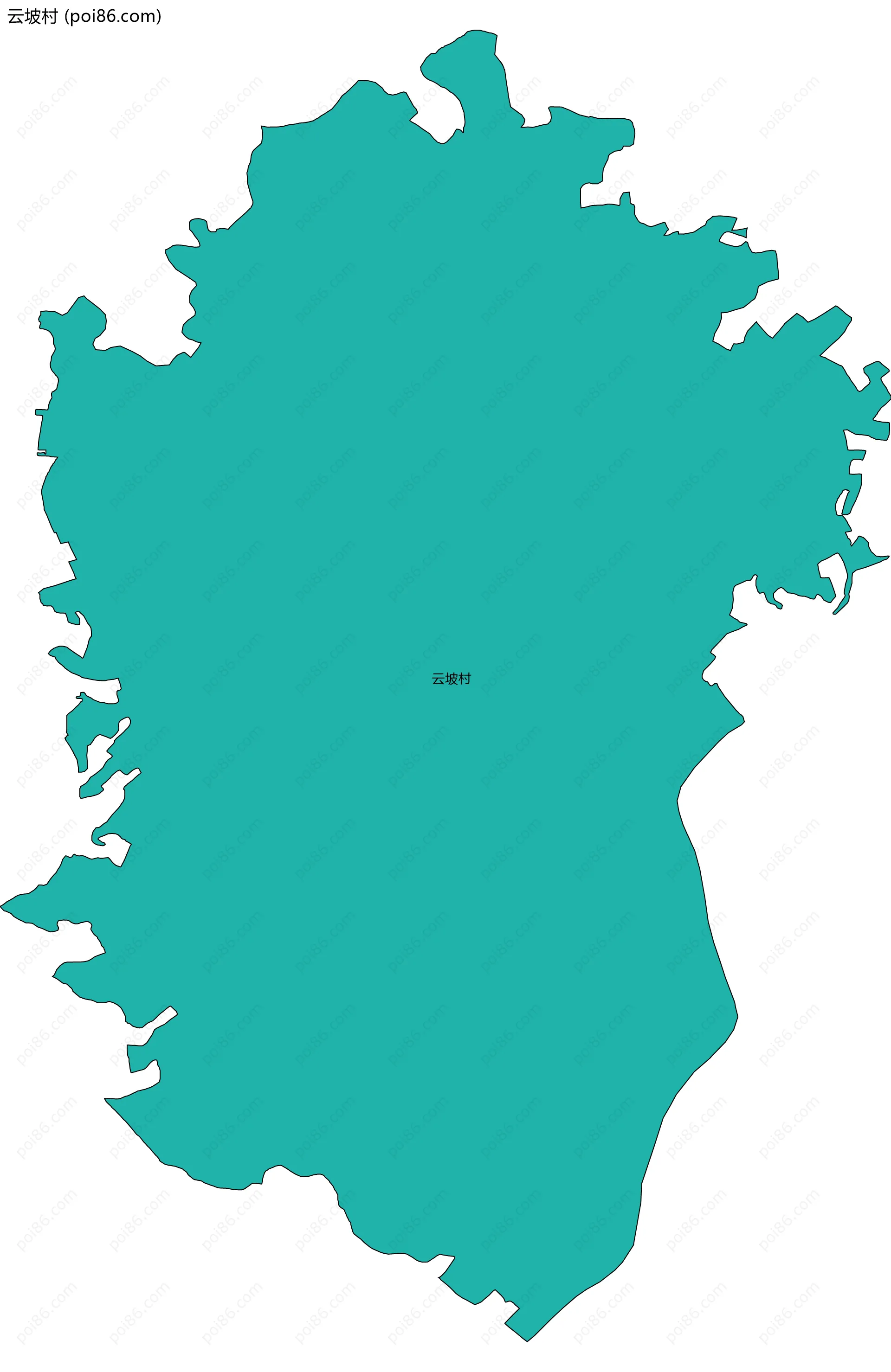 云坡村边界地图