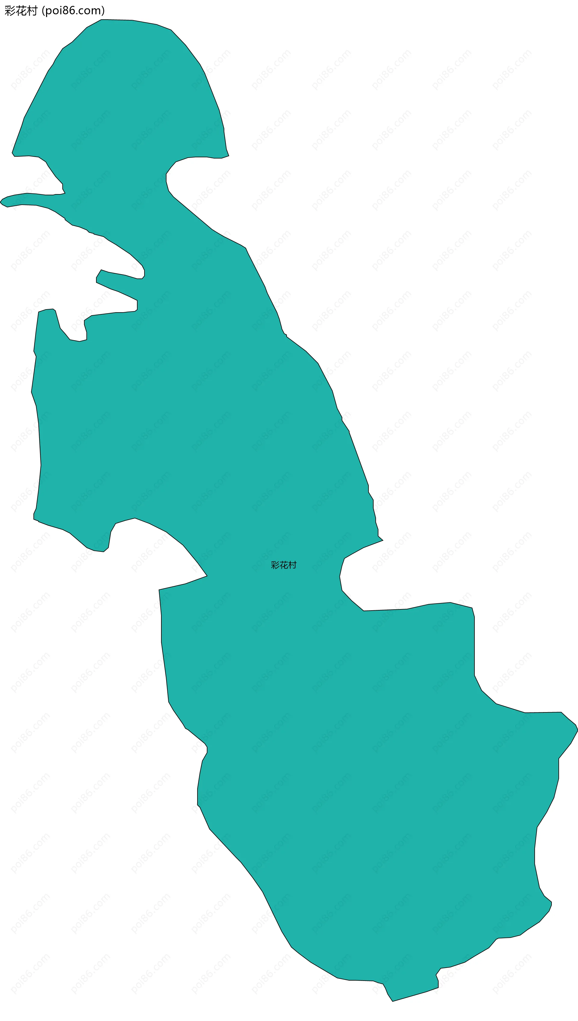 彩花村边界地图