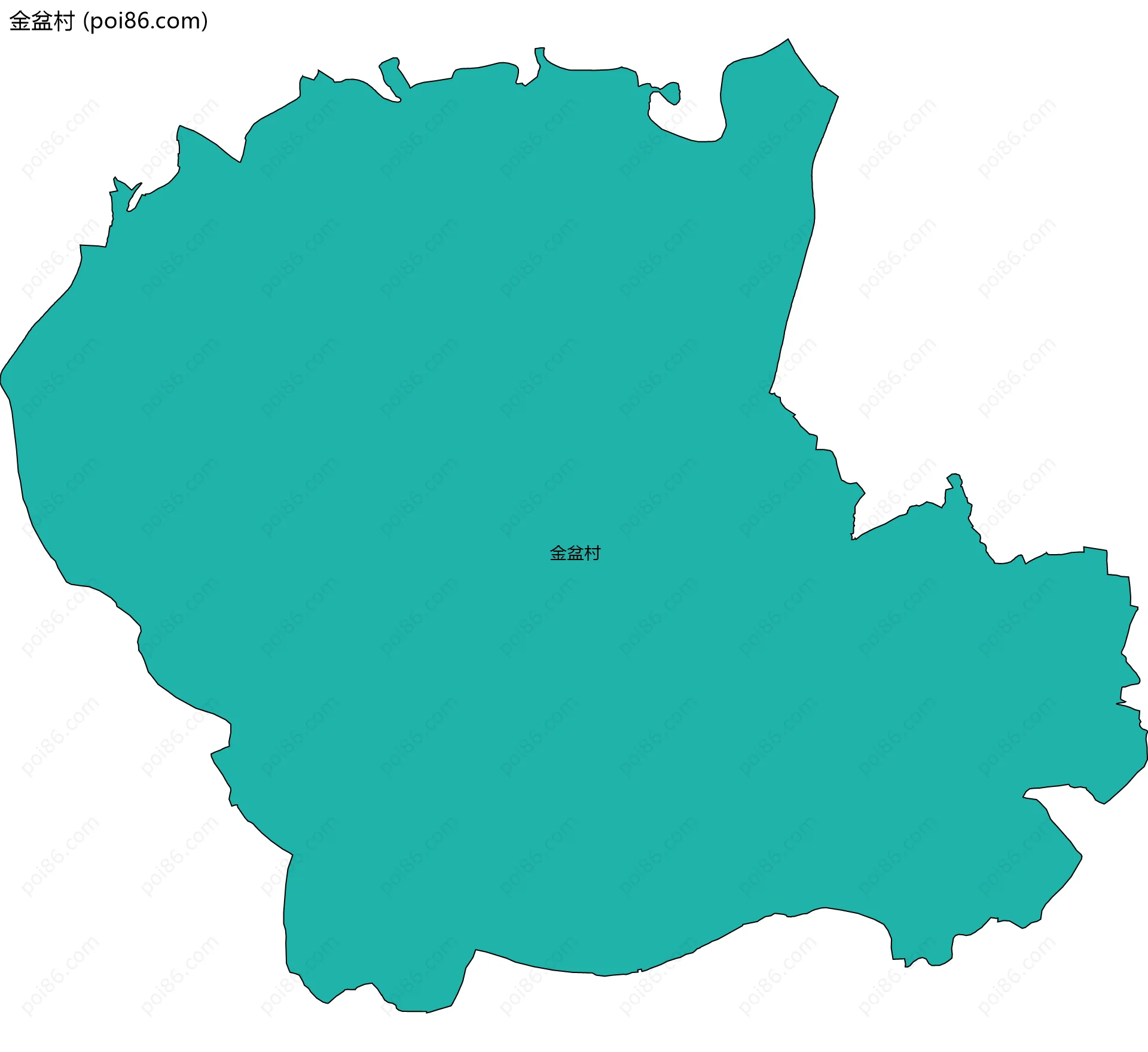 金盆村边界地图