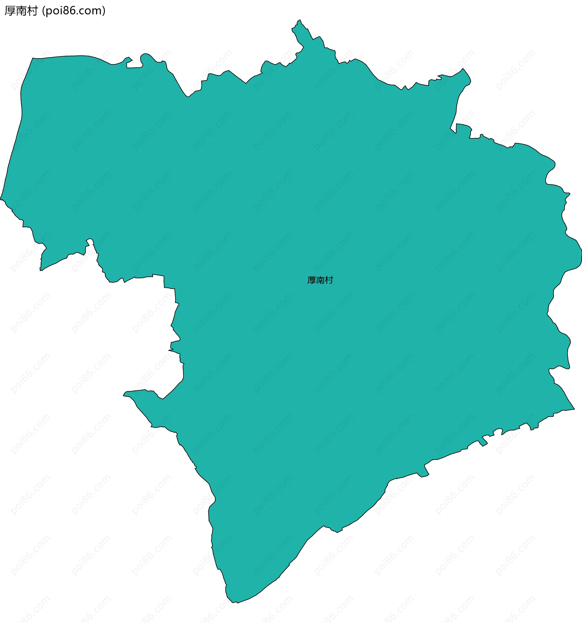 厚南村边界地图
