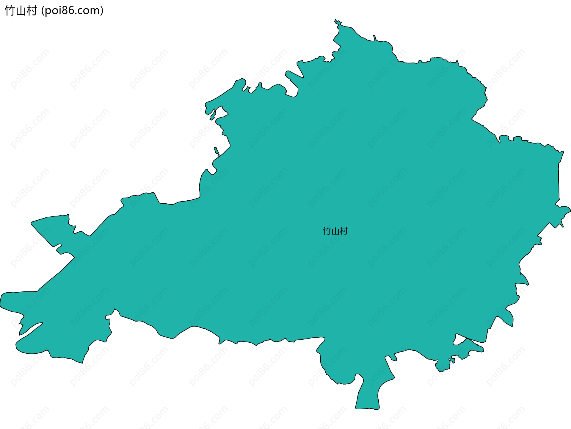 竹山村边界地图