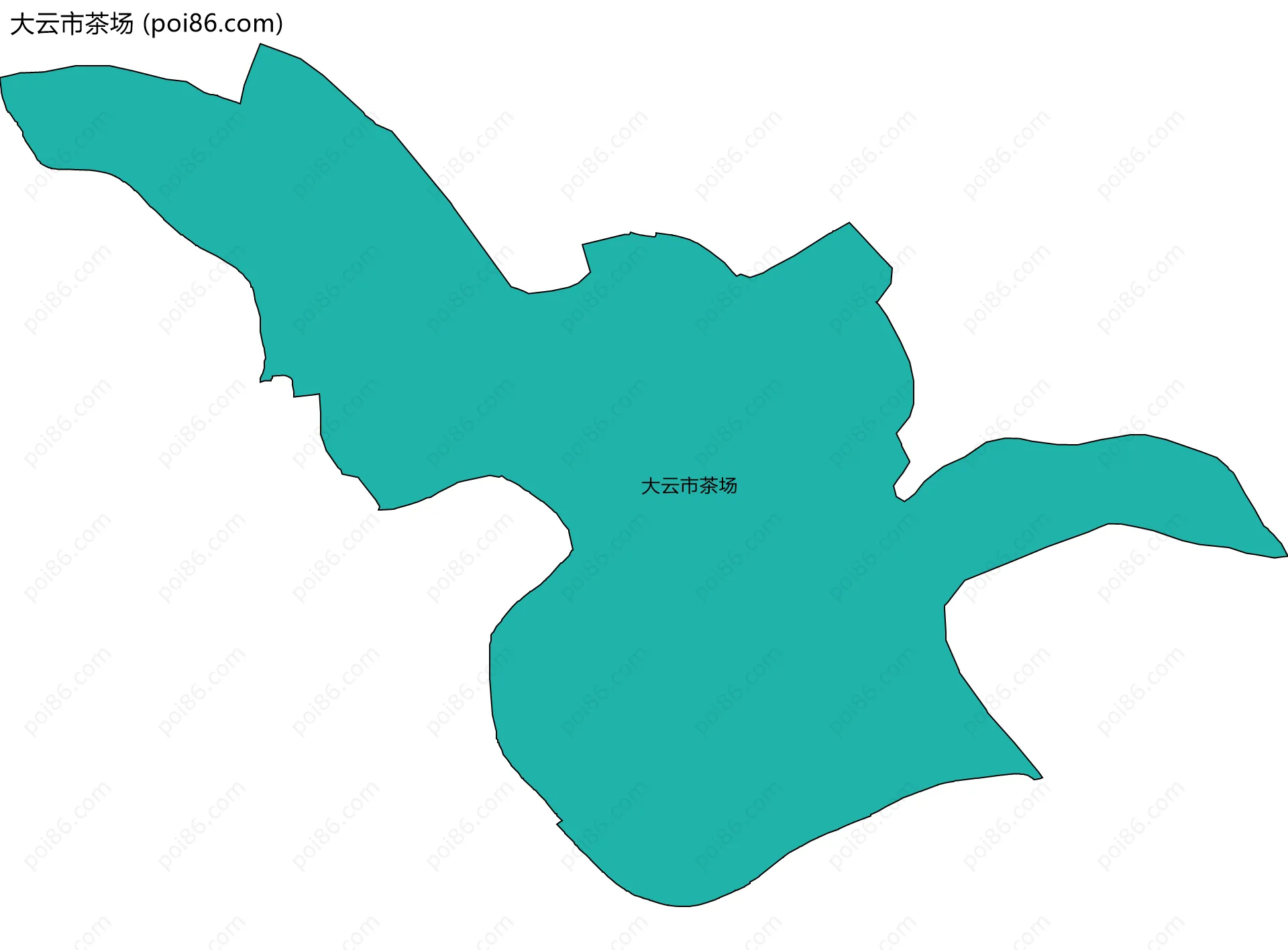 大云市茶场边界地图