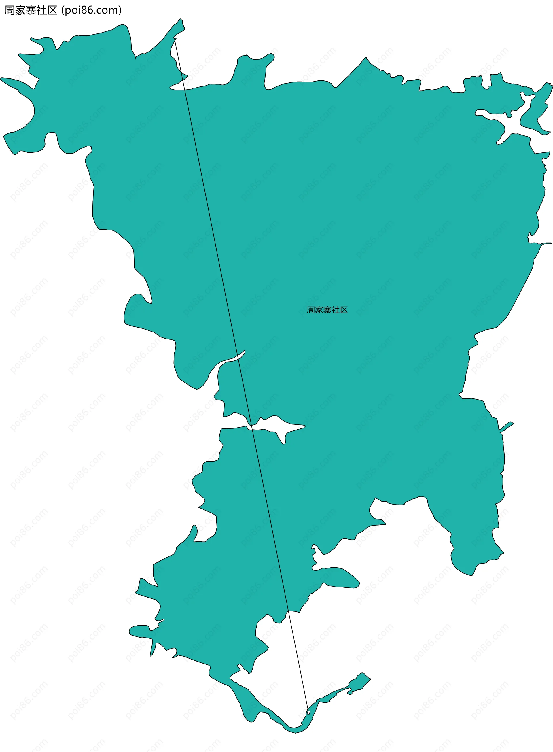 周家寨社区边界地图