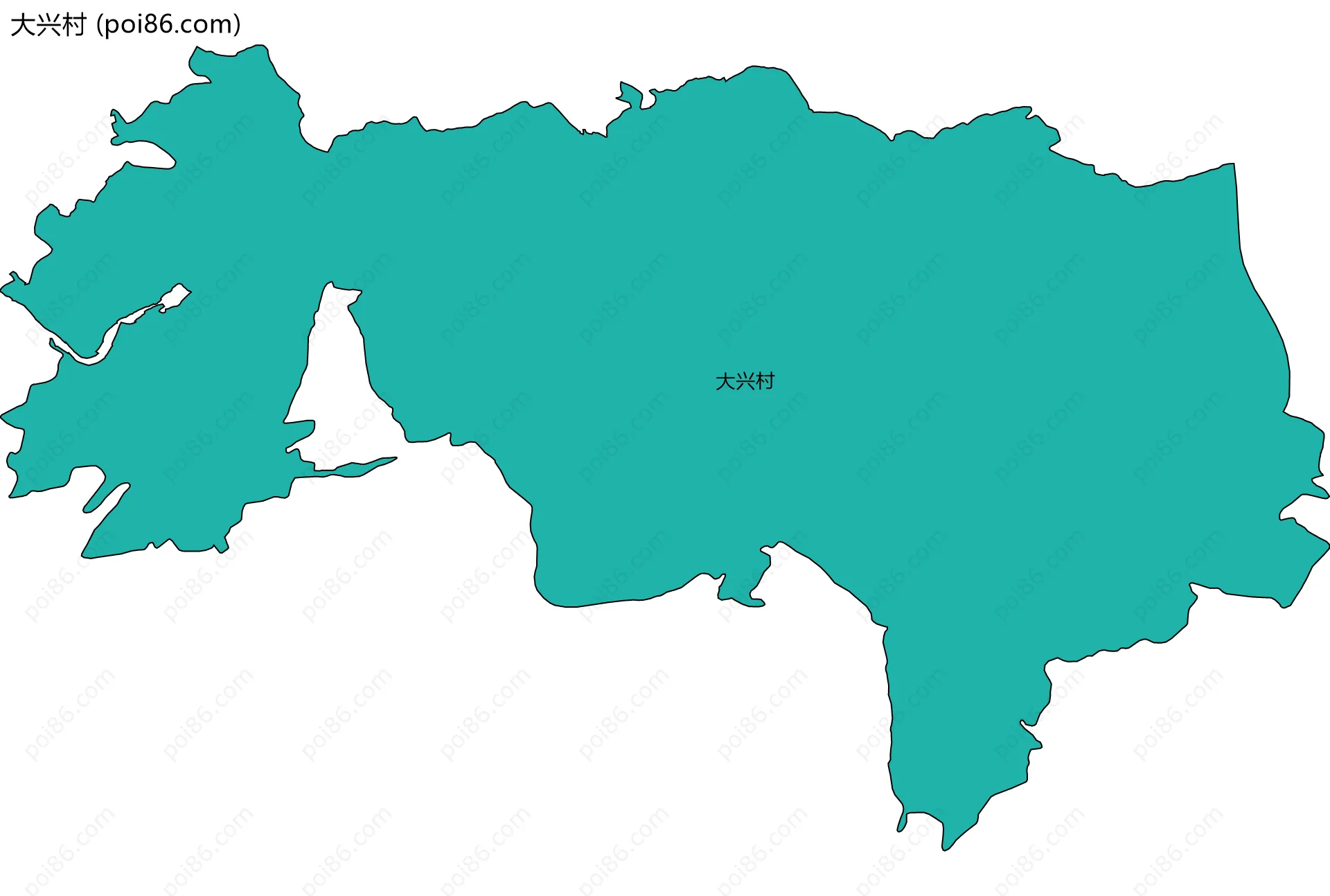 大兴村边界地图