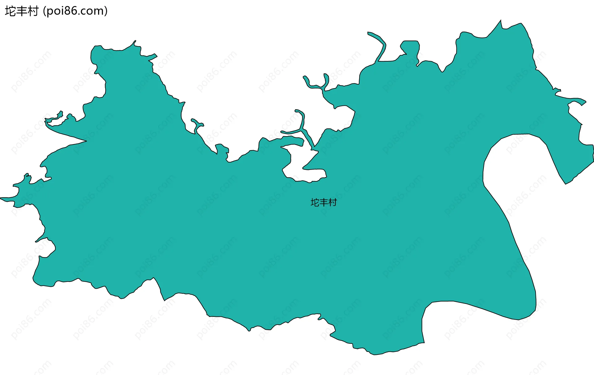 坨丰村边界地图