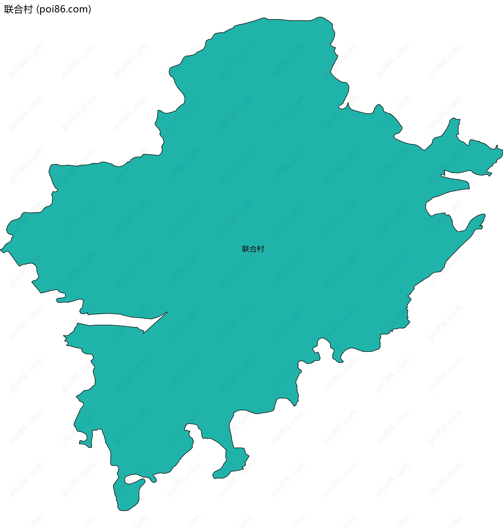 联合村边界地图