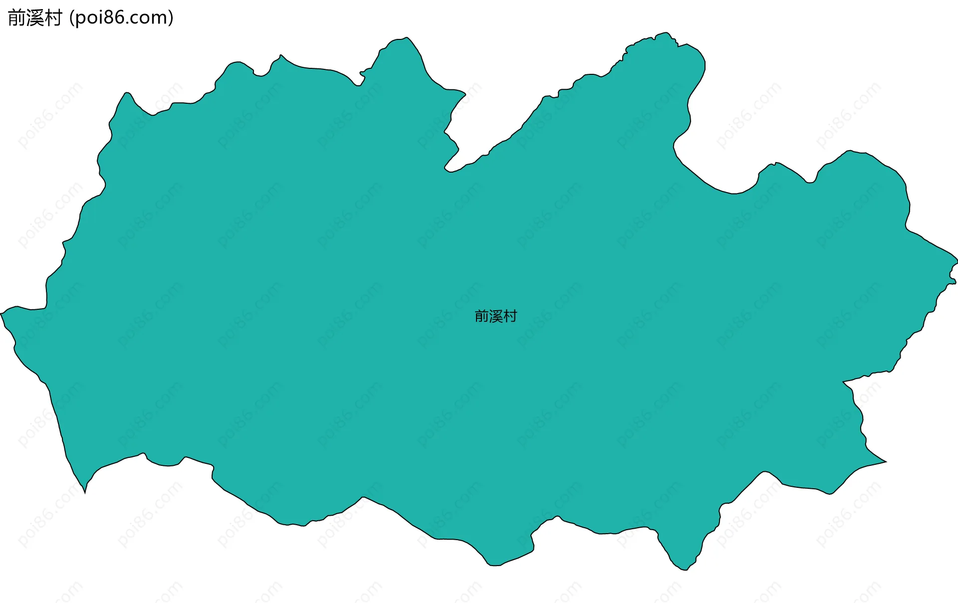 前溪村边界地图