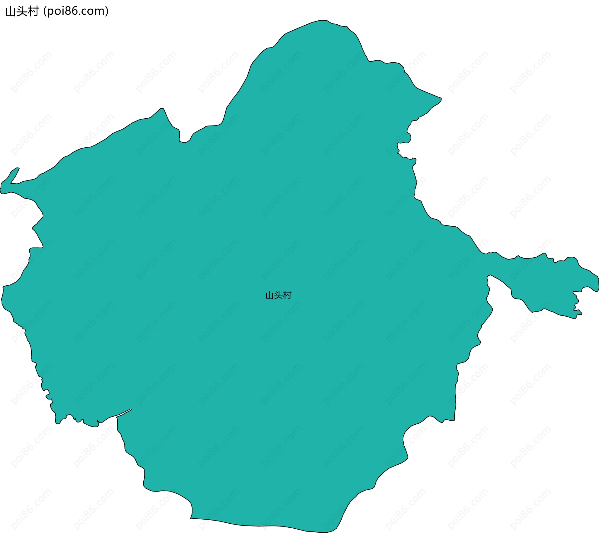 山头村边界地图