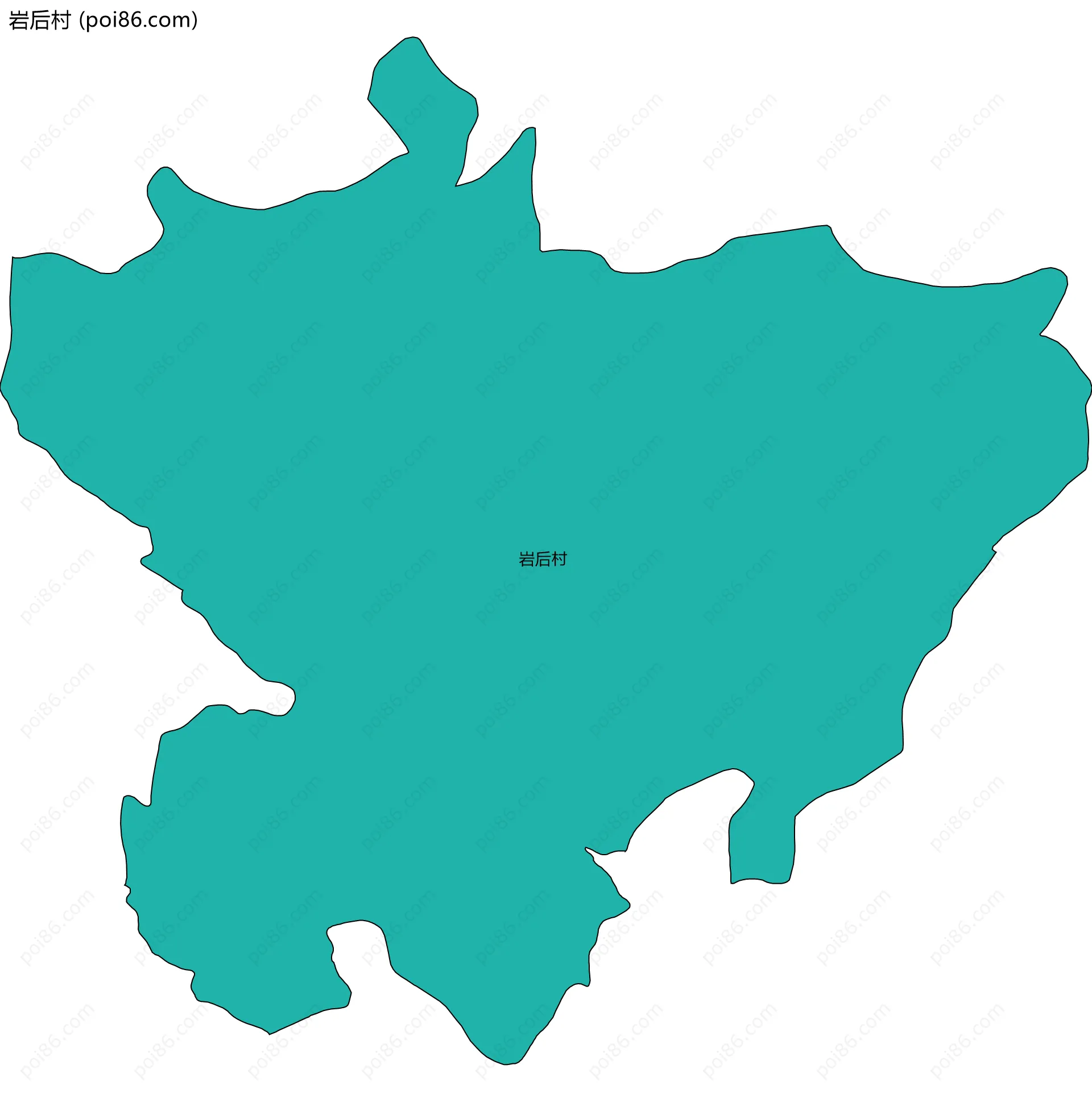 岩后村边界地图