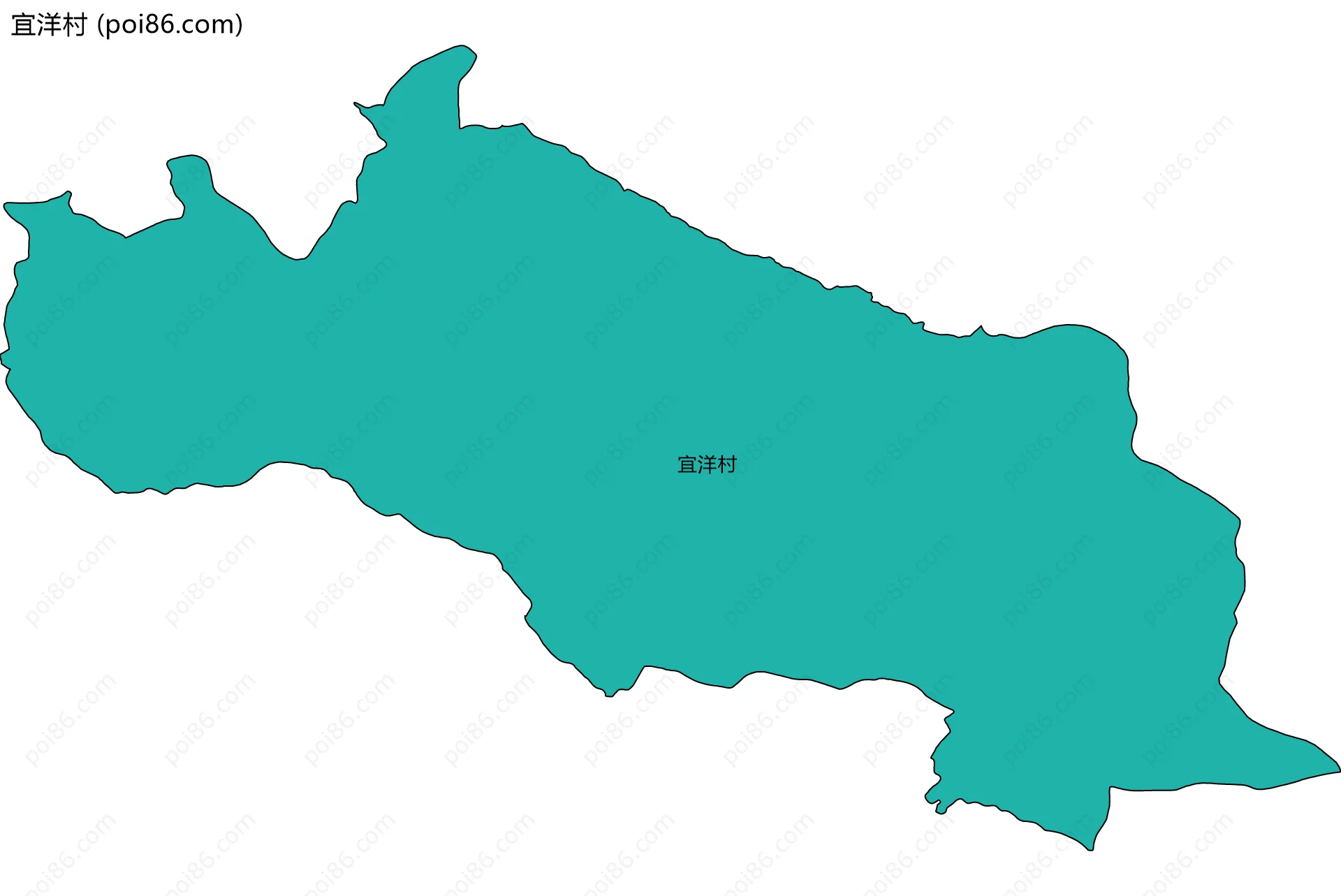 宜洋村边界地图