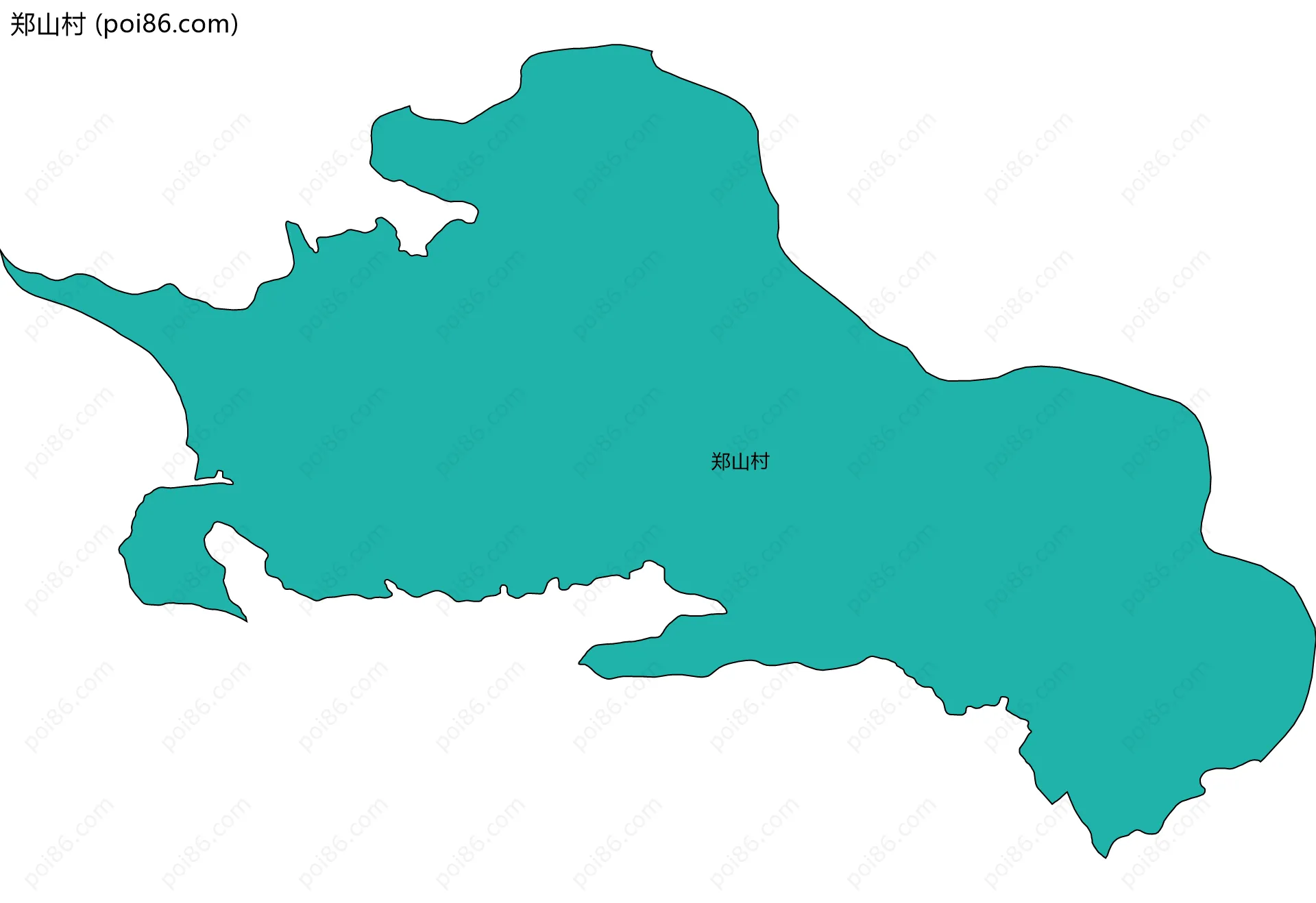 郑山村边界地图