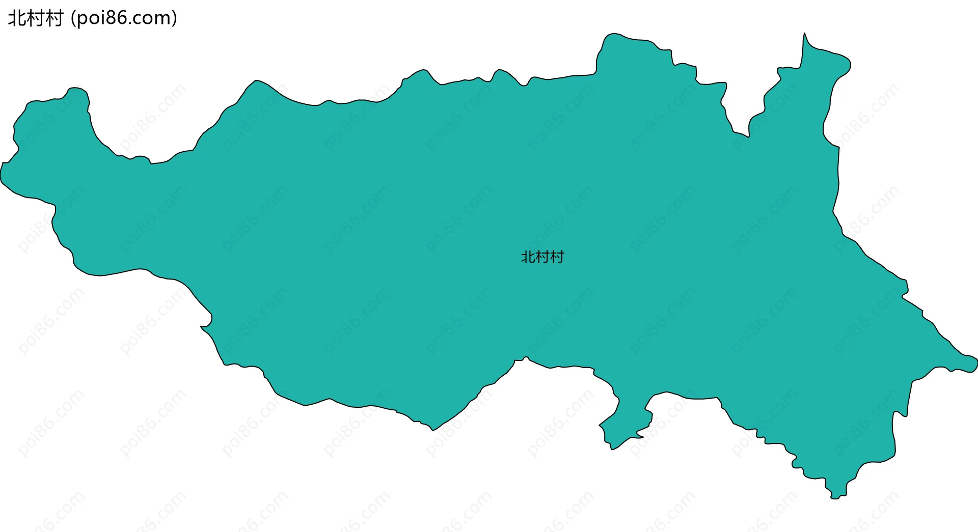 北村村边界地图
