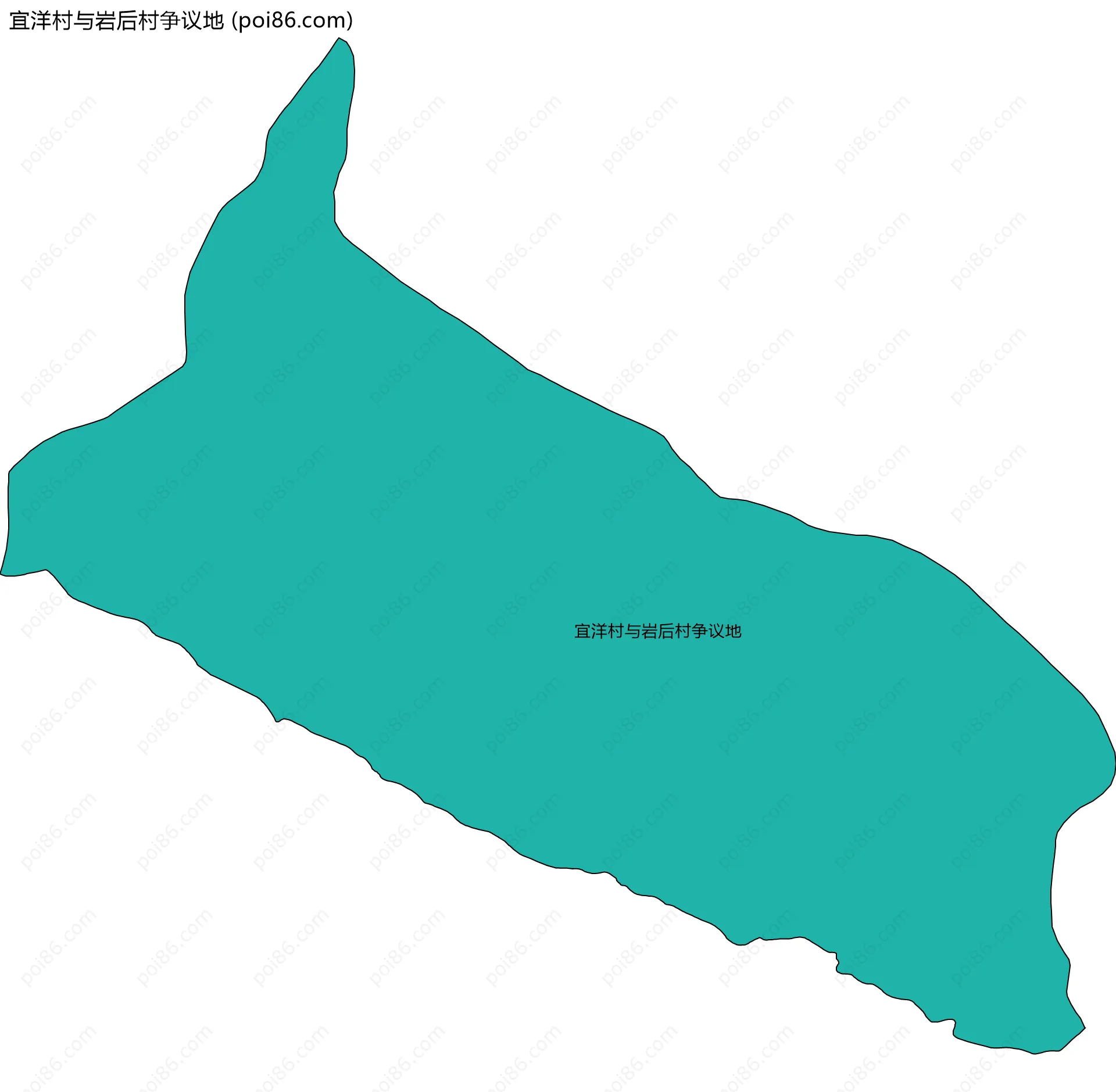 宜洋村与岩后村争议地边界地图