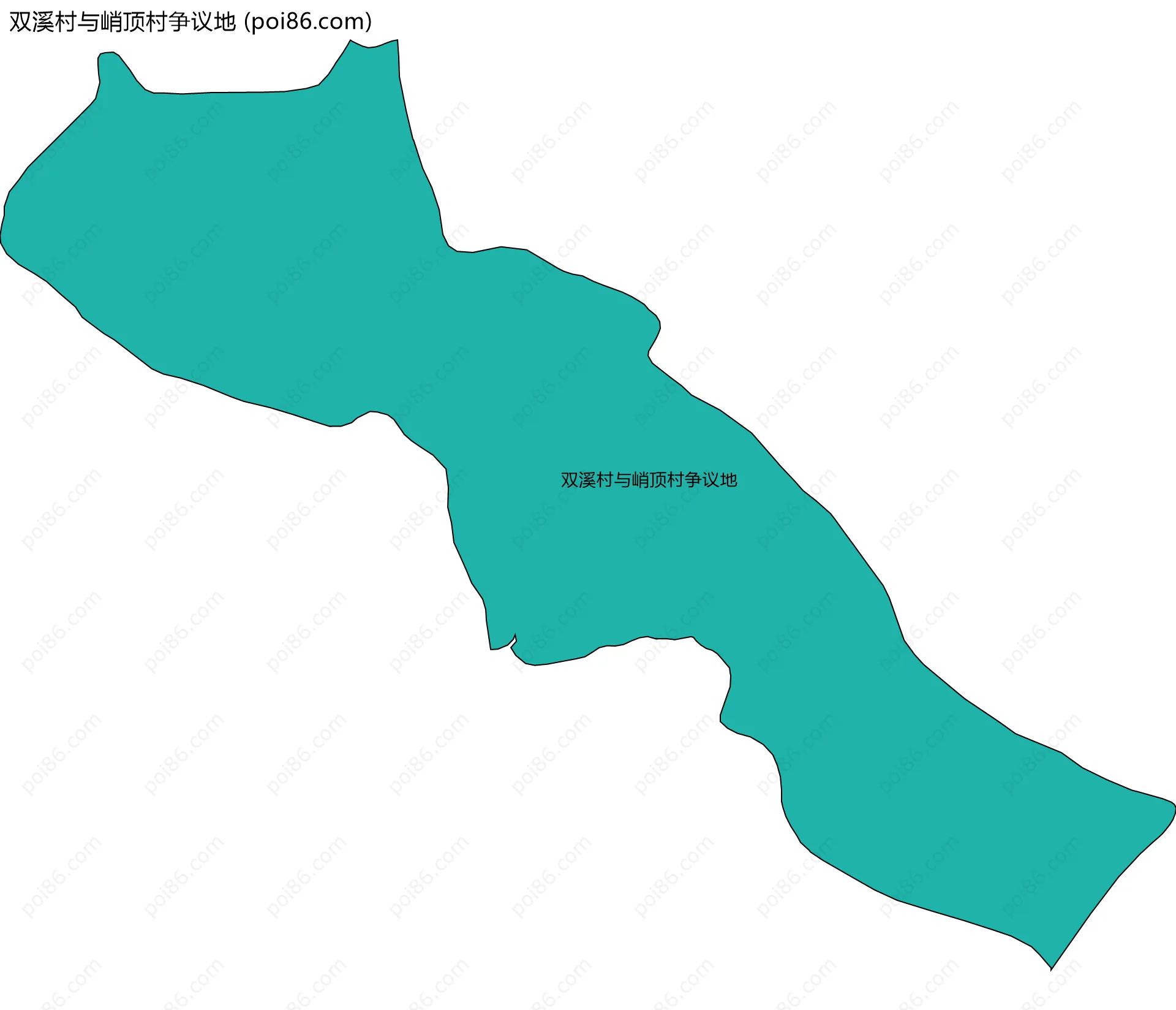 双溪村与峭顶村争议地边界地图