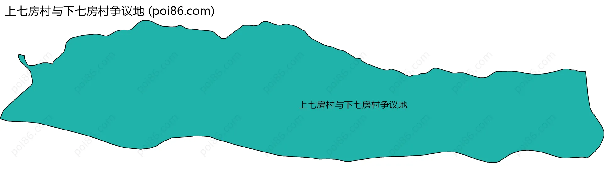 上七房村与下七房村争议地边界地图