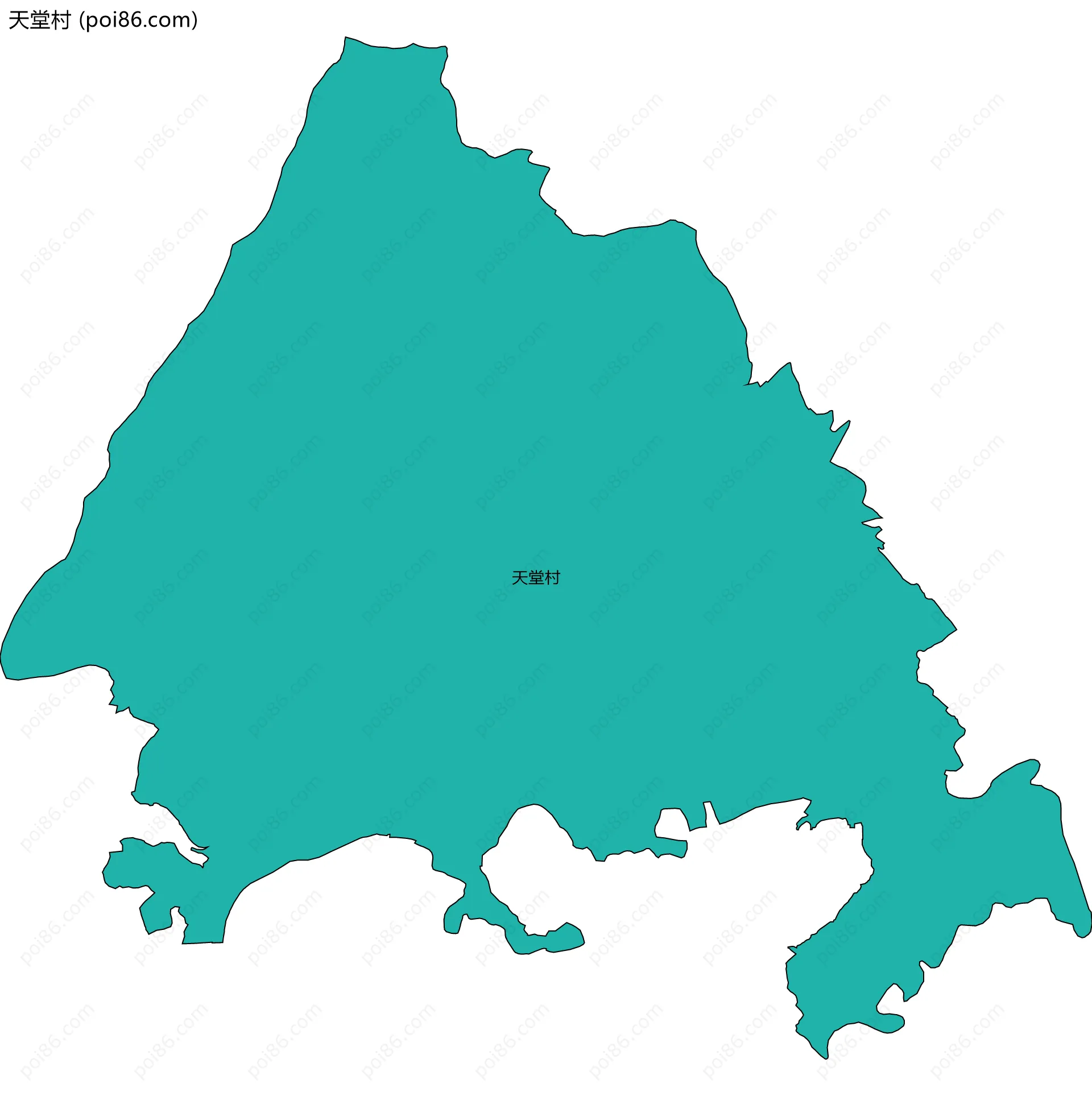 天堂村边界地图