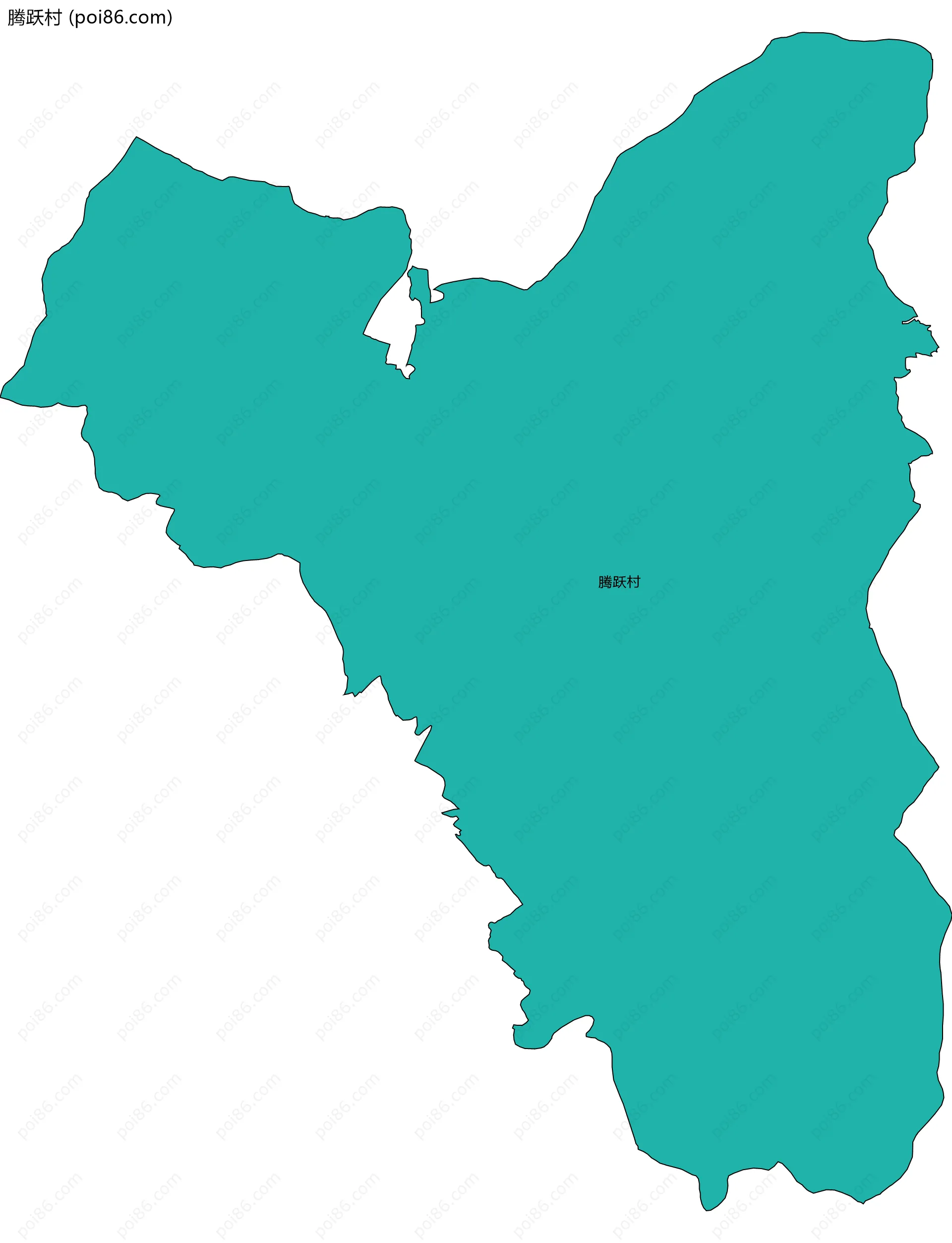 腾跃村边界地图