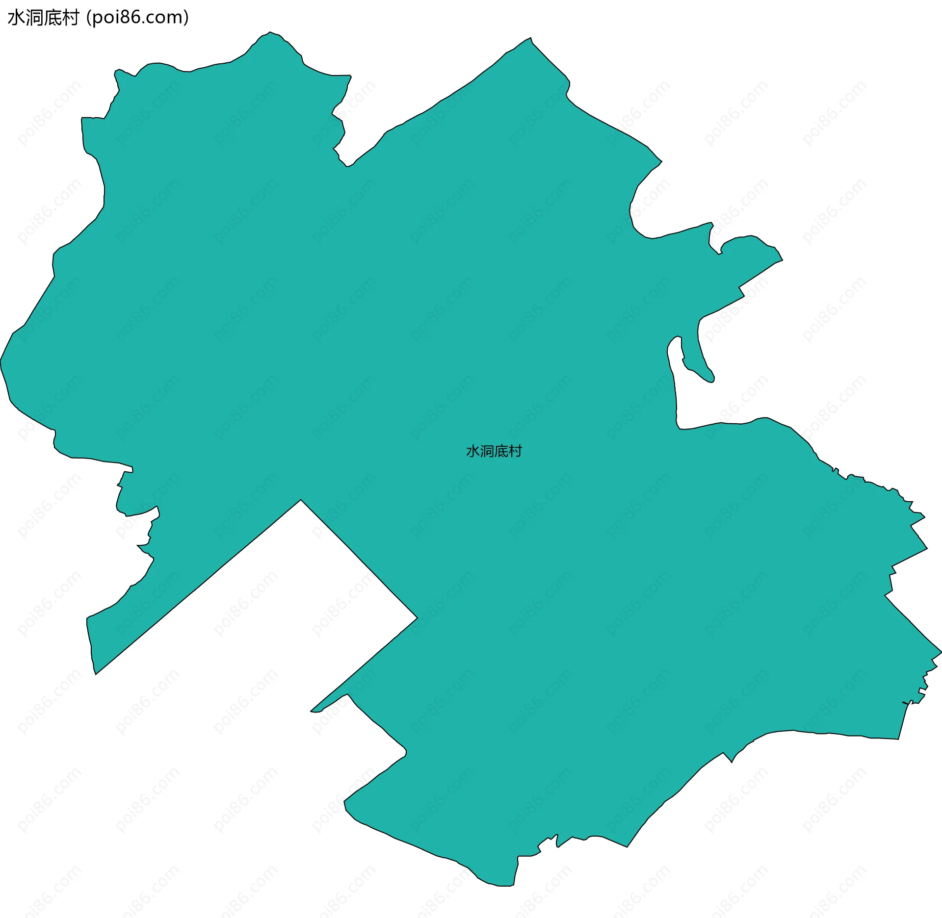 水洞底村边界地图