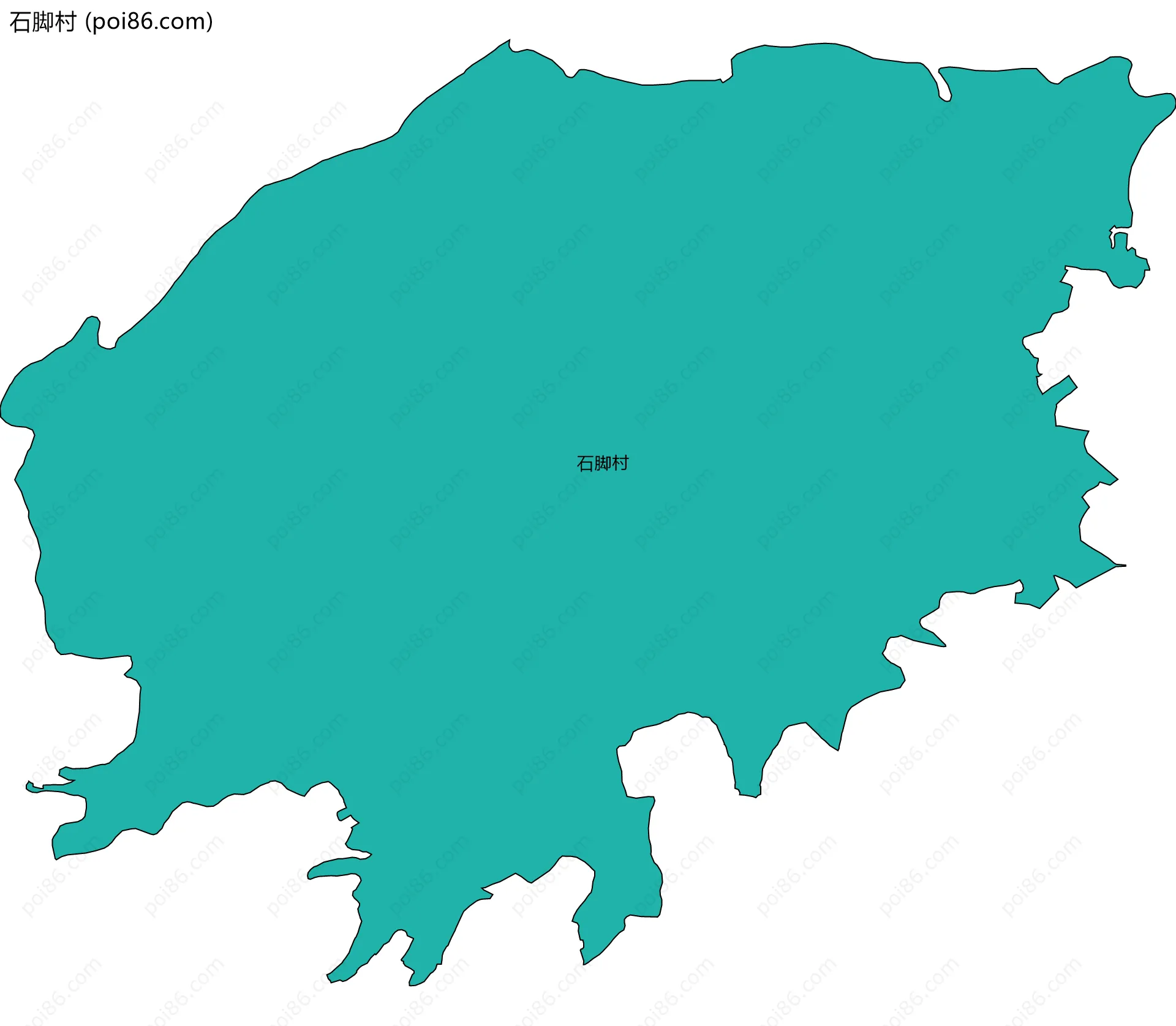 石脚村边界地图